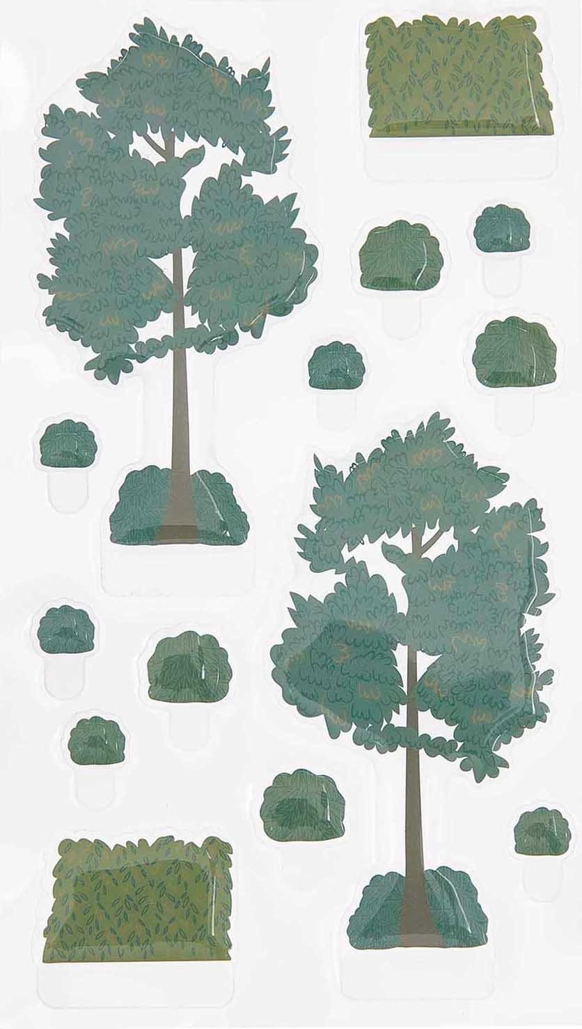 Rico Design Aufkleber Gel Sticker FIGURICO, 1 Blatt