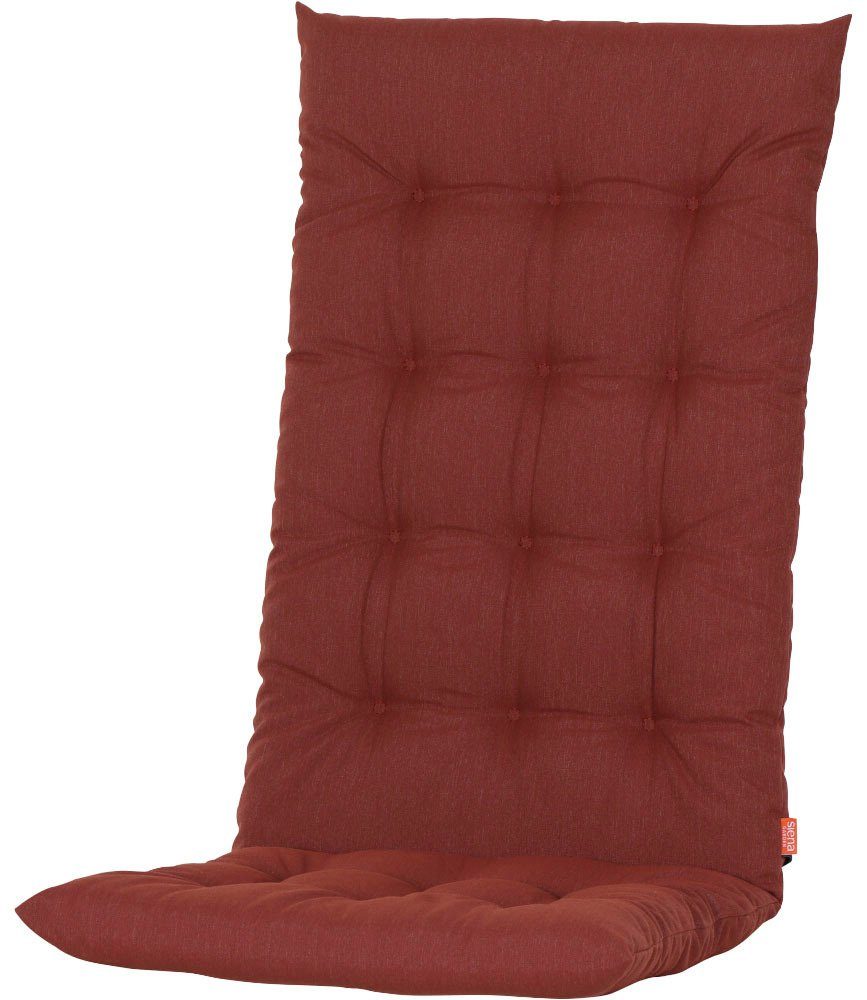 Siena Garden Sesselauflage ATRIA, 123 cm, Dessin Uni, 100% recyceltem Polyester, in verschiedenen Farben terrakotta | Sessel-Erhöhungen