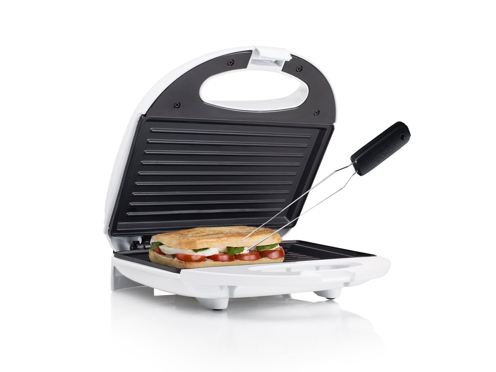 Tristar Sandwichmaker, 750 W, Toaster Snack & Panini-Maker kleiner Low fat Kontaktgrill Indoorgrill