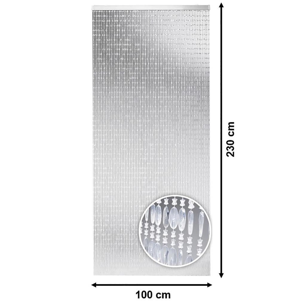 Kobolo Türvorhang Vorhang Insektenschutz DIAMONDS 100x230 cm Kunststoff, einfache Monta (1 St), Ösen, transparent