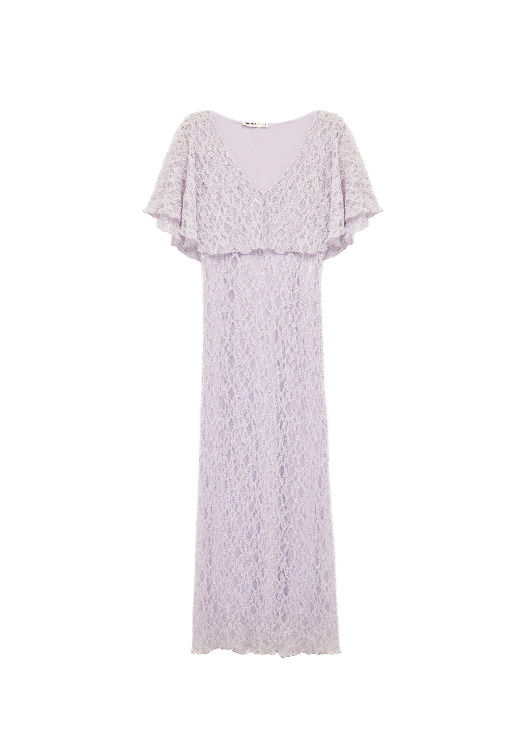 Koton Midikleid Koton Maxi-Slim-Fit-Dress Mit Spitze