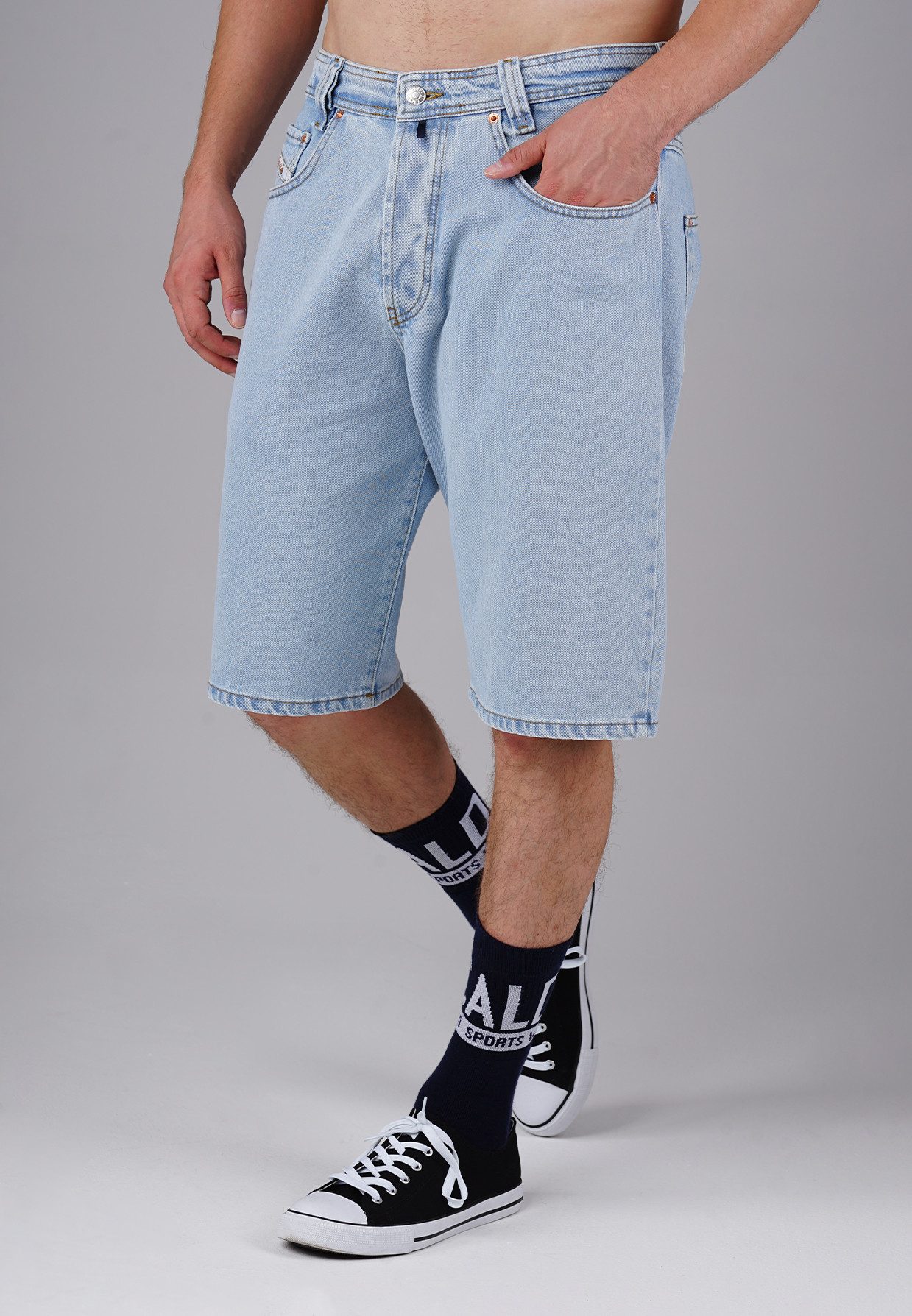 PICALDI Jeans Jeansshorts Zicco 471 Moon - Relaxed Fit Ice Blue Vintage (1-tlg) Baumwoll-Denim
