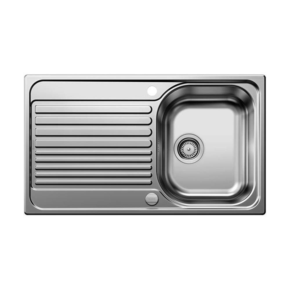 Blanco Edelstahlspüle TIPO 45 S Edelstahl Naturfinish, mit Ablauffernbedienung, 86/50 cm