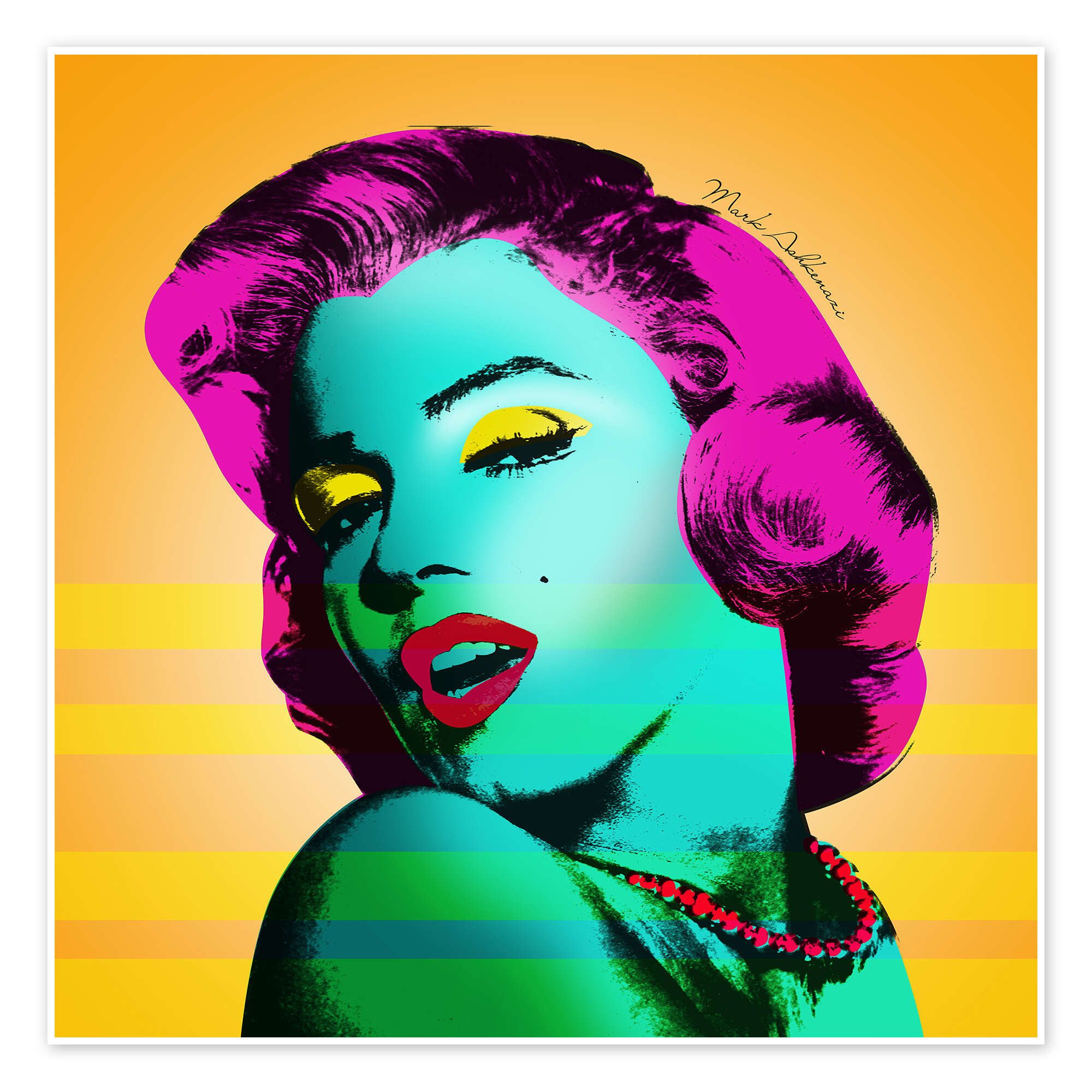 Posterlounge Wandbild Marilyn Monroe IV, Mark Ashkenazi, erhältlich als Poster, Leinwandbild, Wandsticker oder Acrylglasbild