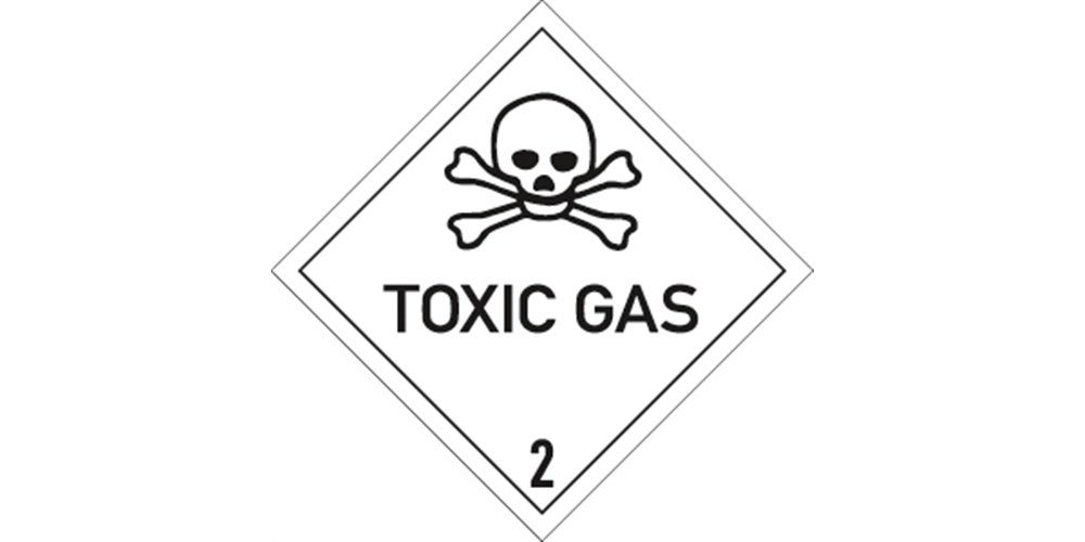 Thumbnail - König Werbeanlagen Hinweisschild Gefahrzettel Klasse 2.3 Text TOXIC GAS, Folie, 250x250 mm