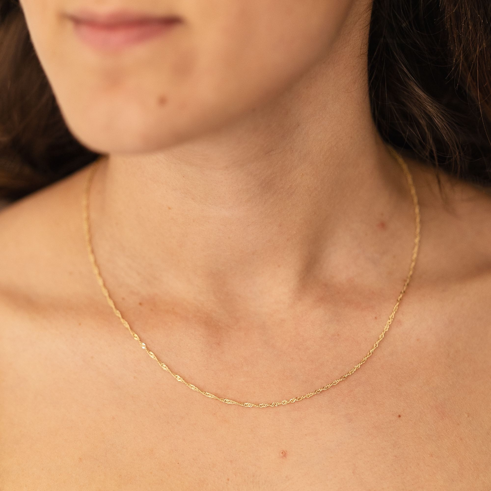 Fascination by Ellen K. Collierkettchen Gold 375 Singapurkette 43cm