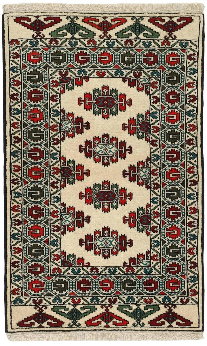 Orientteppich Turkaman 79x128 Perserteppich, Handgeknüpfter Nain Höhe: 6 mm / Trading, rechteckig, Orientteppich