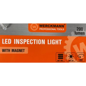Werckmann LED Taschenlampe Inspektionslampe LED magnetisch Werkstatt Taschenlampe Arbeitslicht, mit Magnet