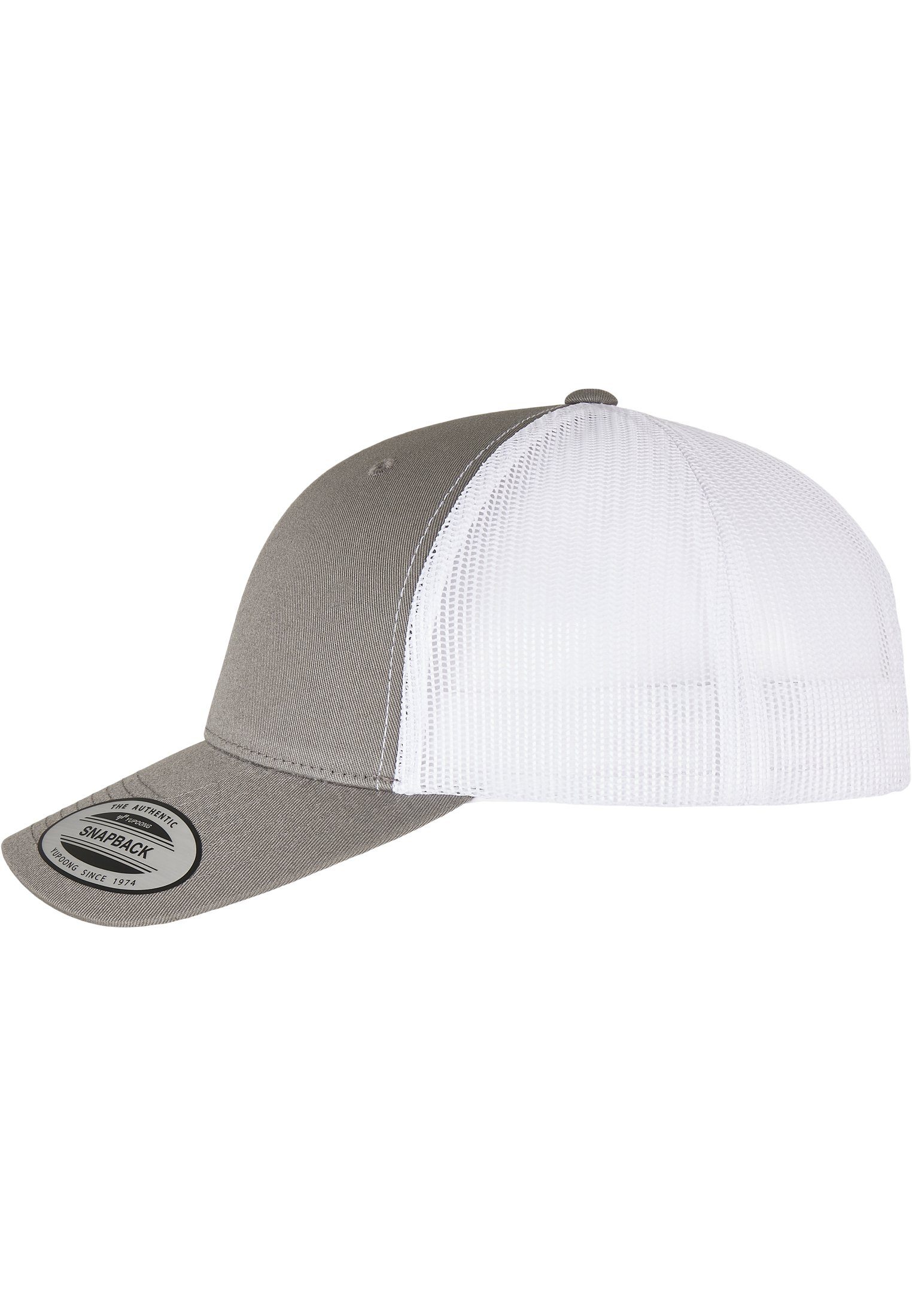 YP CLASSICS 2-TONE Flex CAP RETRO Caps Flexfit grey/white TRUCKER RECYCLED Cap