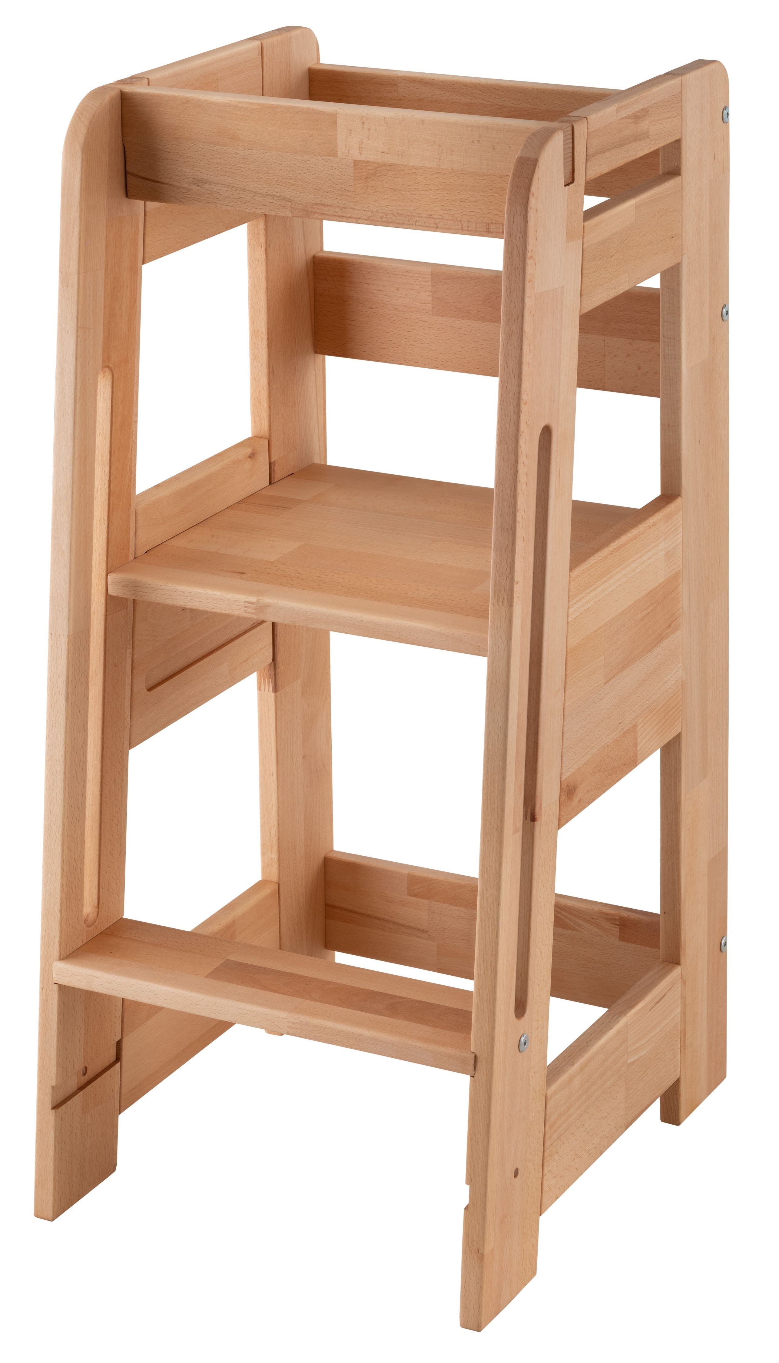 Wohnglücklich Kinderregal Montessori Lernturm, Massivholz-Konstruktion günstig online kaufen