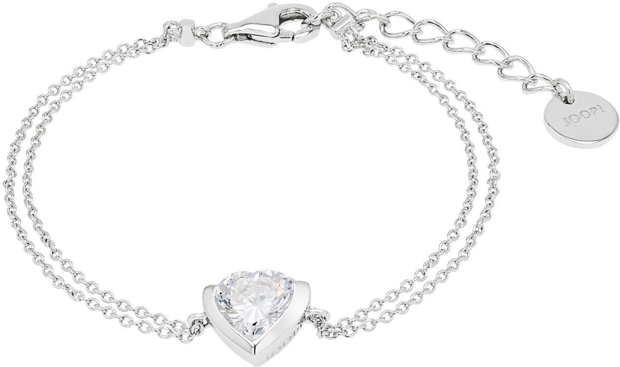 JOOP! Armband Herz, 2039690, mit Zirkonia (synth)