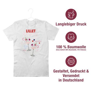 Shirtracer T-Shirt Lillet Wildberry Rezept Lustiges Geschenk Lilletfan Wildberry Lillet F Karneval & Fasching
