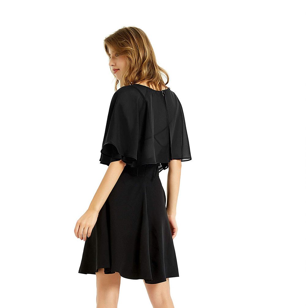 Zaewry Bolero Damen-Bolero aus Chiffon,Halbarm, kurzes Abendkleid-Schal Schal, Hochzeit, Cape, Bolero, Chiffon Coverup,Sommer Strickjacke