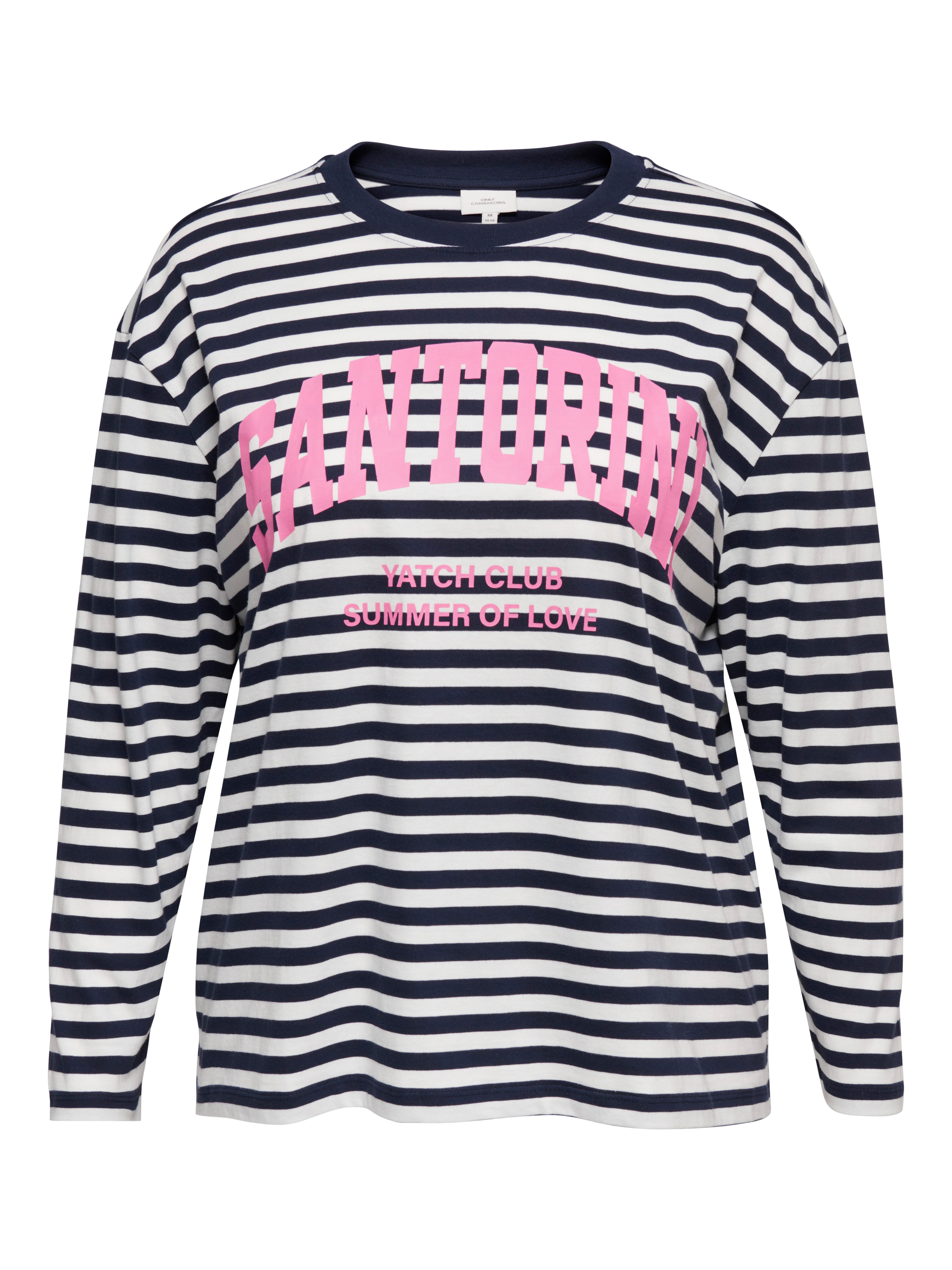 ONLY CARMAKOMA Langarmshirt CARSARAH LIFE L/S O-NECK BLOUSE JRS