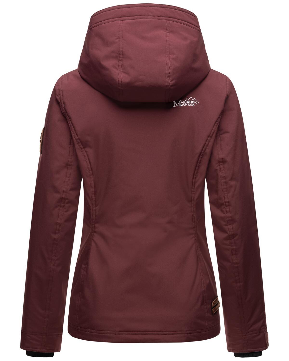 Marikoo Outdoorjacke Brombeere Sportliche Übergangsjacke mit Kapuze und schützendem Kragen – Bild 4 von 5
