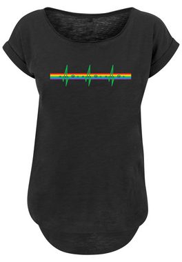 F4NT4STIC T-Shirt Pink Floyd Prism Heartbeat Rainbow Regenbogen Print