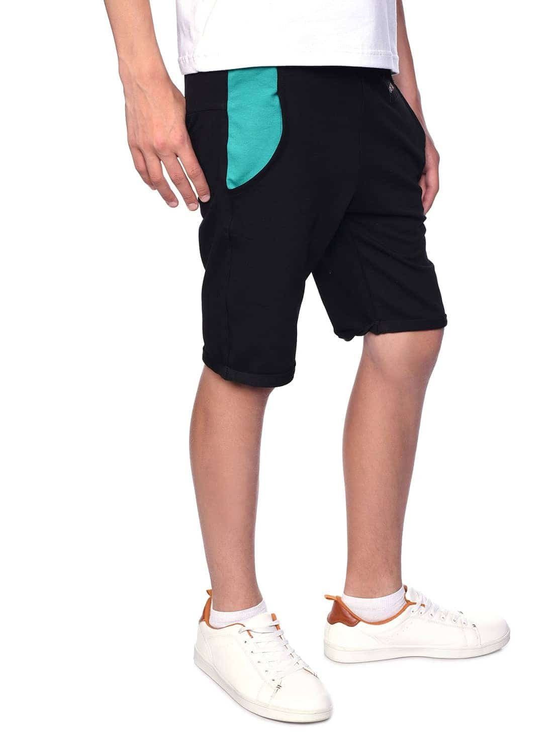 Jungen (1-tlg) Kinder BEZLIT Casual Bermudas Stoff Schwarz-Grün Shorts