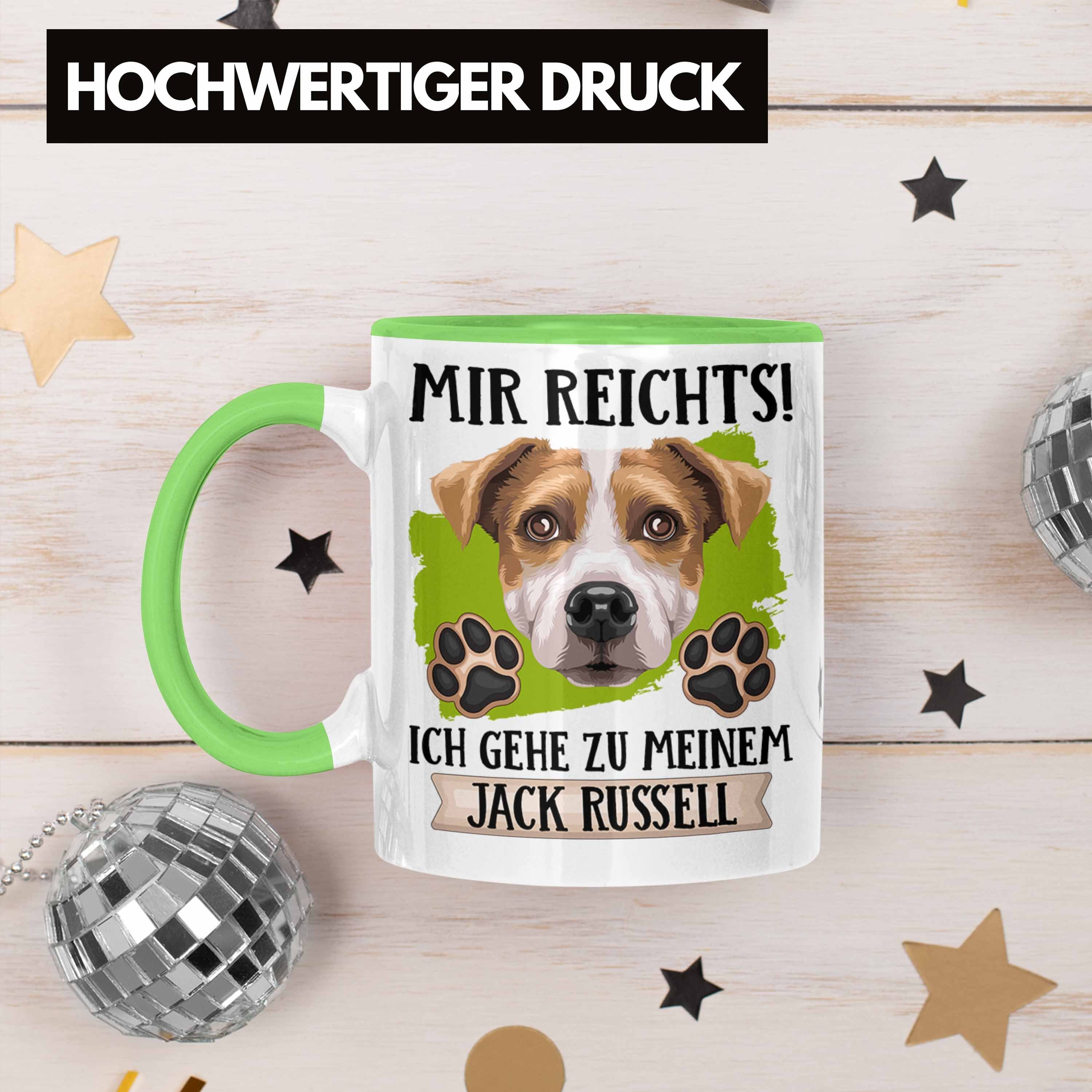 Trendation Tasse Jack Mir Russel Besitzer R Grün Lustiger Geschenk Spruch Tasse Geschenkidee
