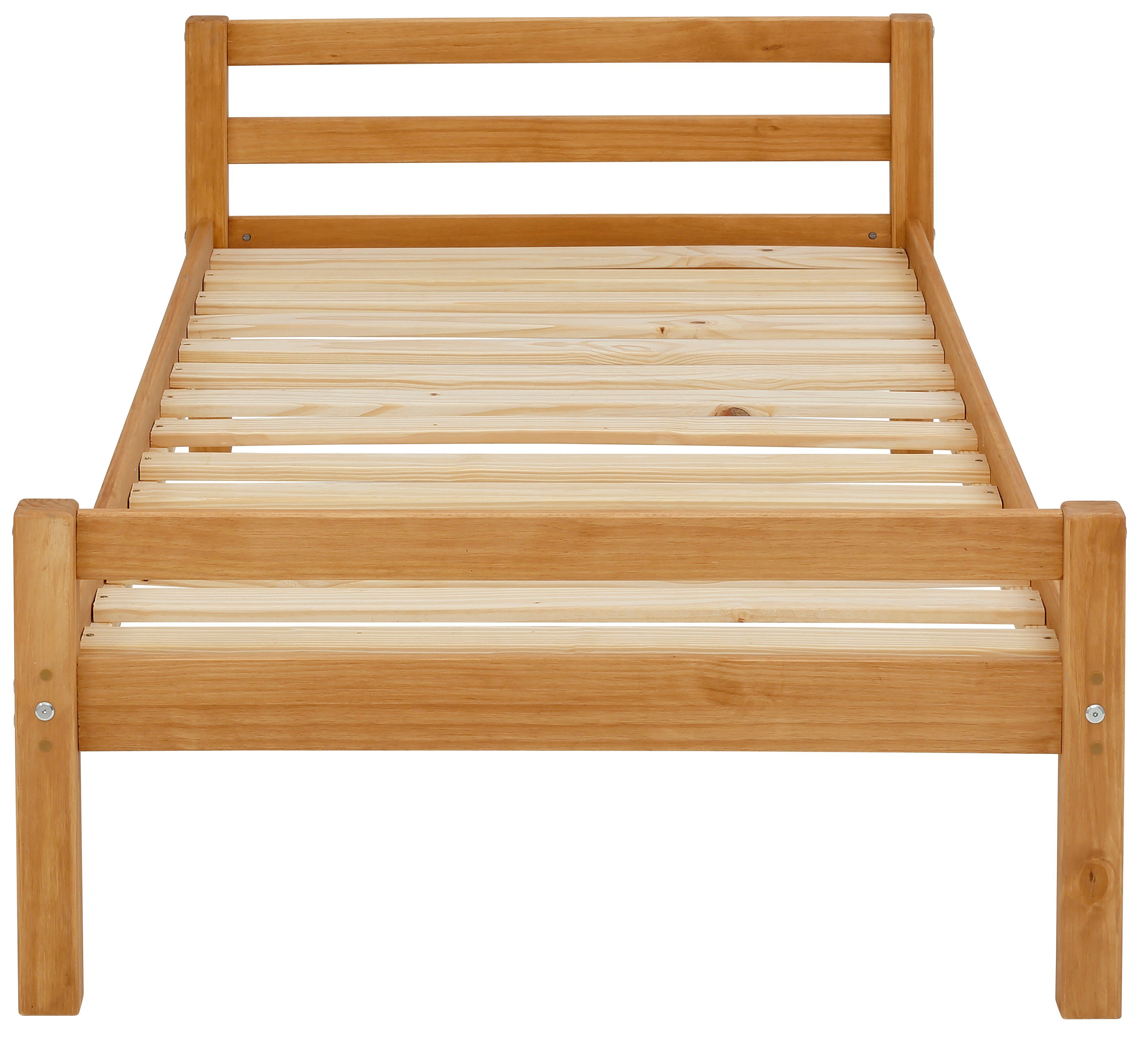OTTO home Kinderbett Alpi, Einzelbett aus schönem Kiefernholz, Lattenrost, Liegefläche 90x200 cm