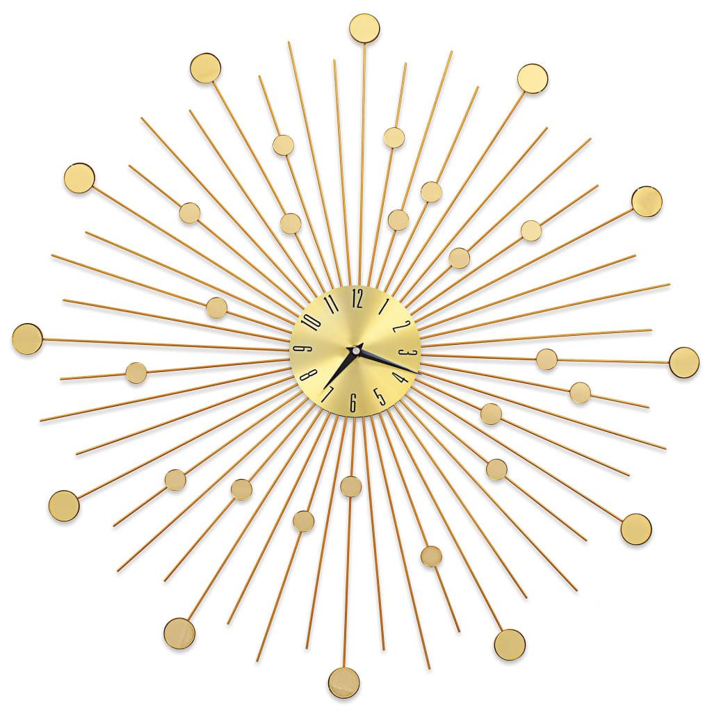 vidaXL Wanduhr Wanduhr Metall 70 cm Golden