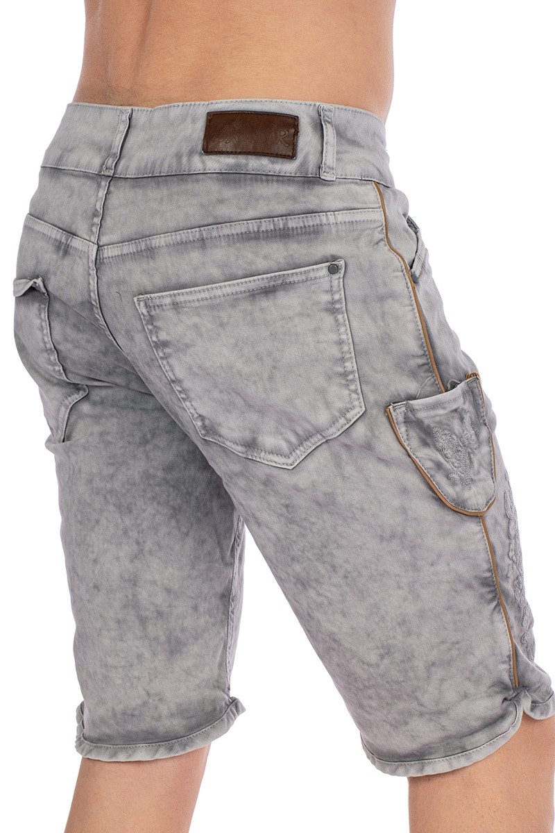 Hangowear Trachtenjeans Jeans Bermuda Herren - HECTOR - hellgrau