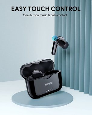 AUKEY »EP-T28« Kopfhörer (True Wireless, Bluetooth 5.0, True Wireless Earbuds,25 Stunden Spielzeit mit Lade-Case,Bluetooth 5,Berührungssteuerung,Automatische Pairing,Integriertem Mikrofon)