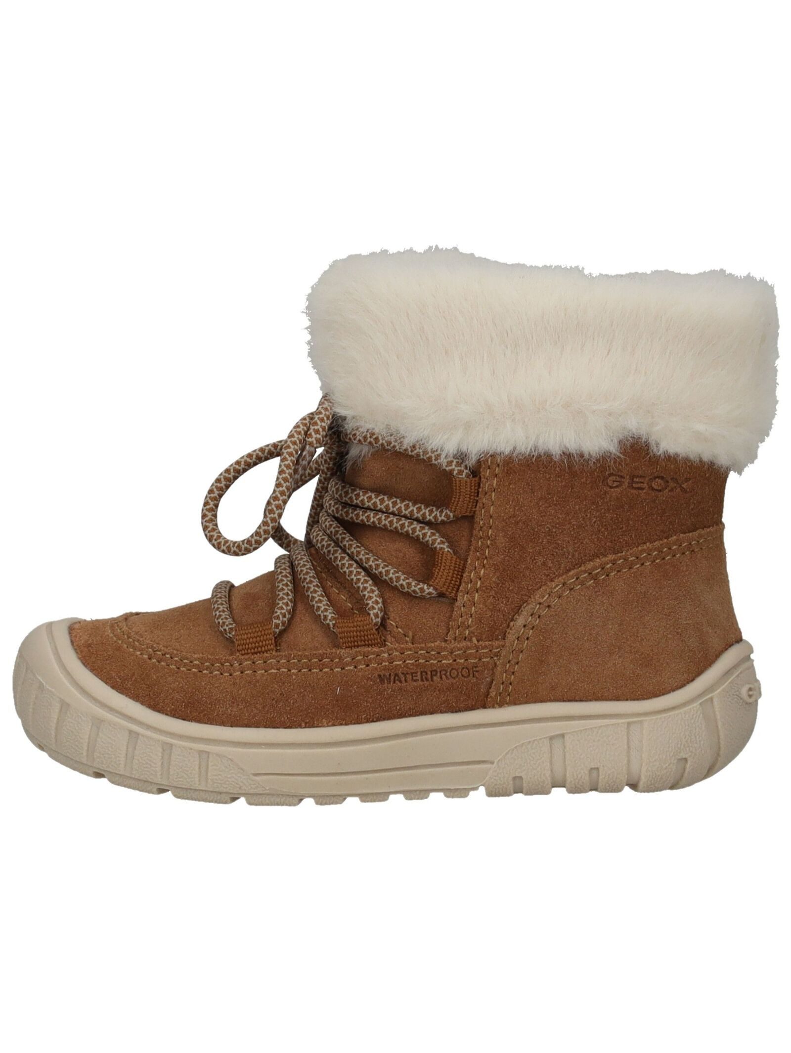 Geox Stiefelette Leder/Textil . Schnürstiefelette
