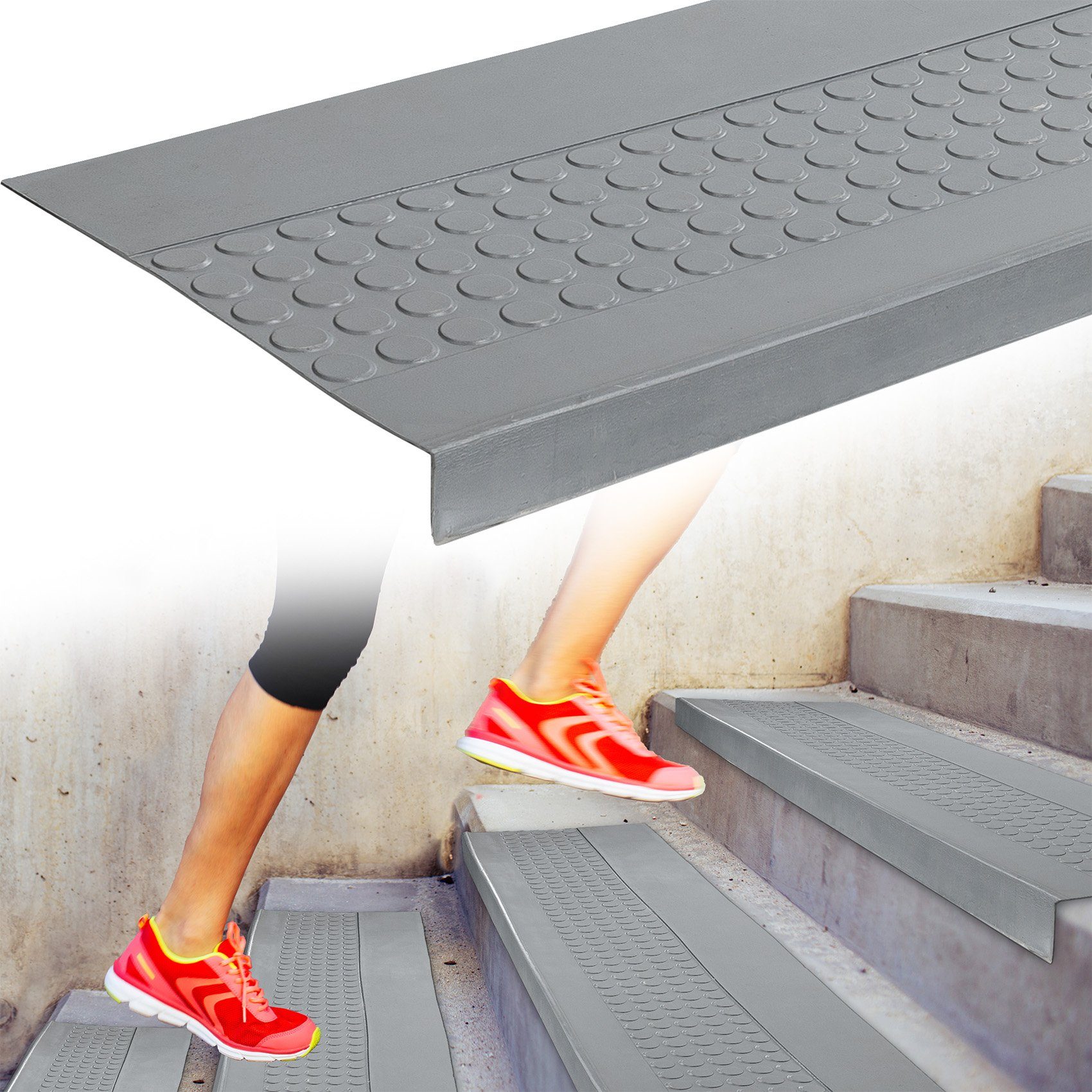 ANRO Stufenmatte Stufenschutz aus Gummi Treppenschutz Treppenmatte, Eckig, günstig online kaufen