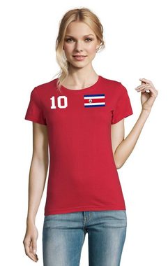 Blondie & Brownie T-Shirt Damen Costa Rica Sport Trikot Fußball Football Meister WM Copa America