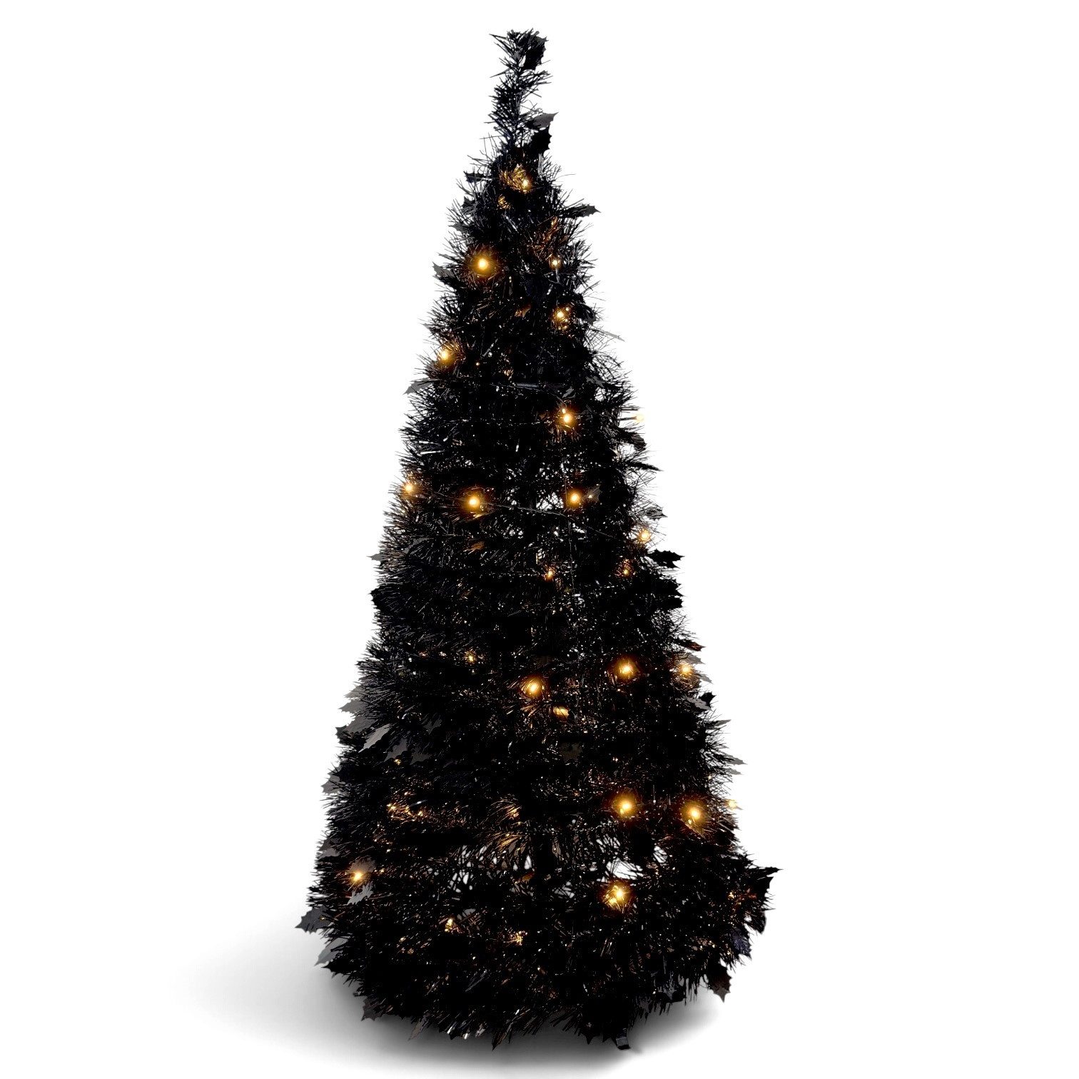 Kunstbaum Pop-up Christbaum mit LEDs 120cm, Dekobaum für Weihnachten Schwarz, Gasper, Höhe 120.00 cm