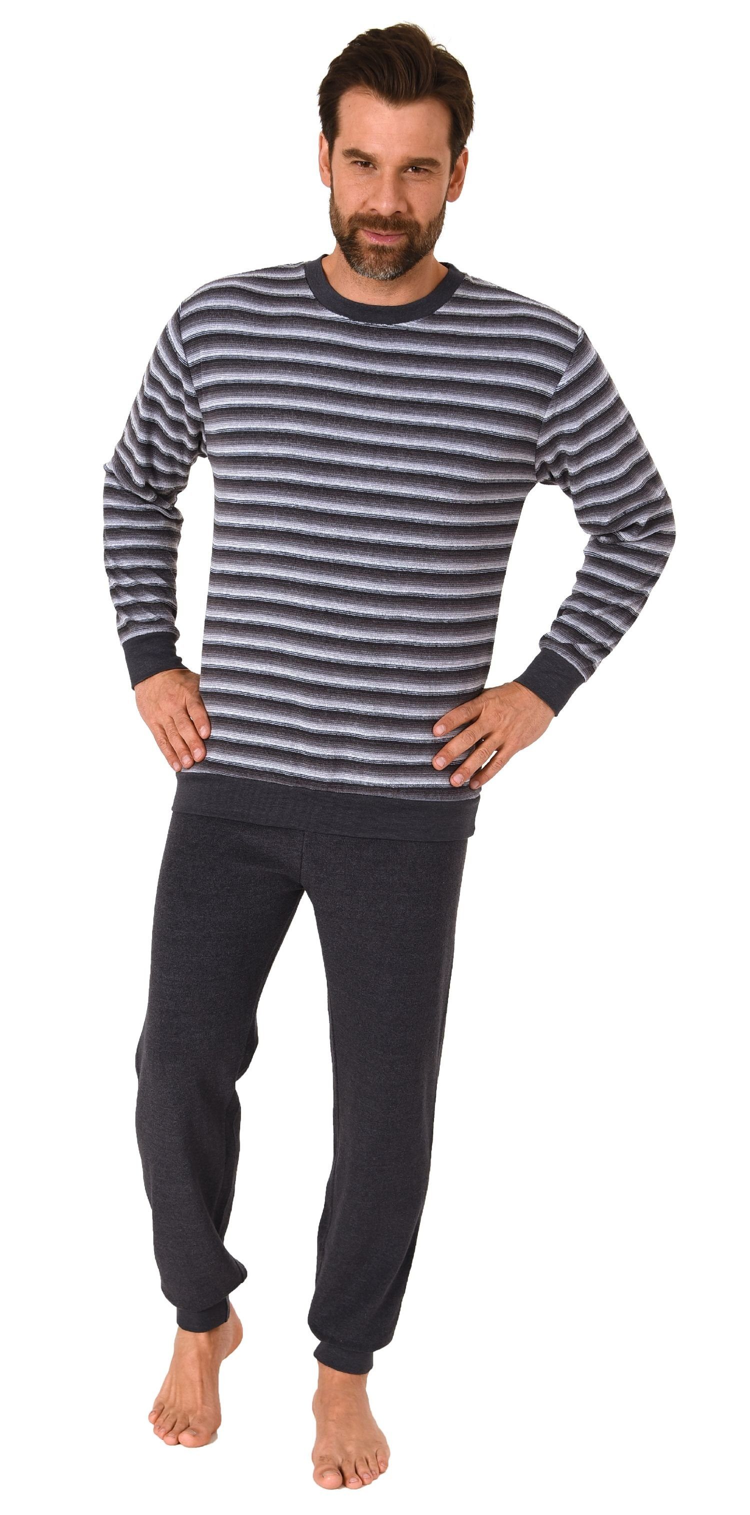 Trend by Normann Pyjama Herren Frottee Schlafanzug mit Bündchen - auch in Ü günstig online kaufen