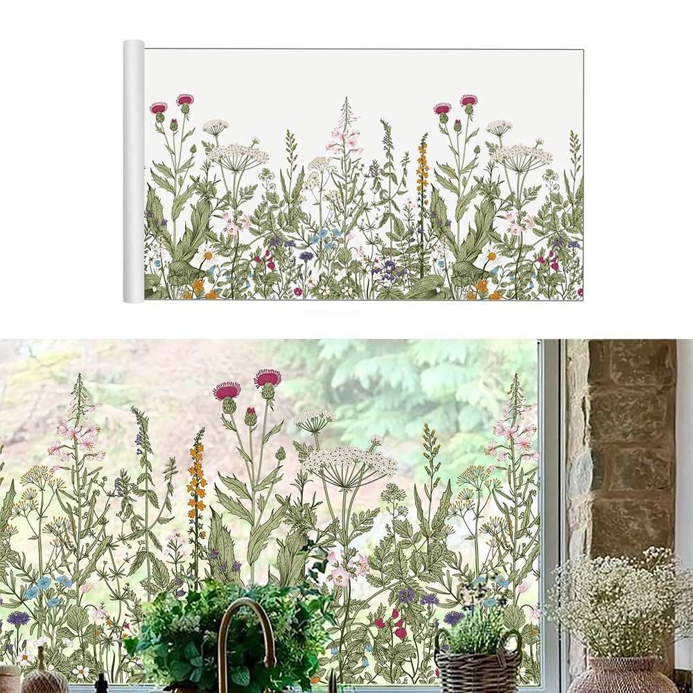 Diwzbyn Fenstersticker bunte Fensteraufkleber, abnehmbare DIY-Strauß-Aufkleber, Aufkleber für Partybedarf und Heimdekoration,dekorative Fensterfolie