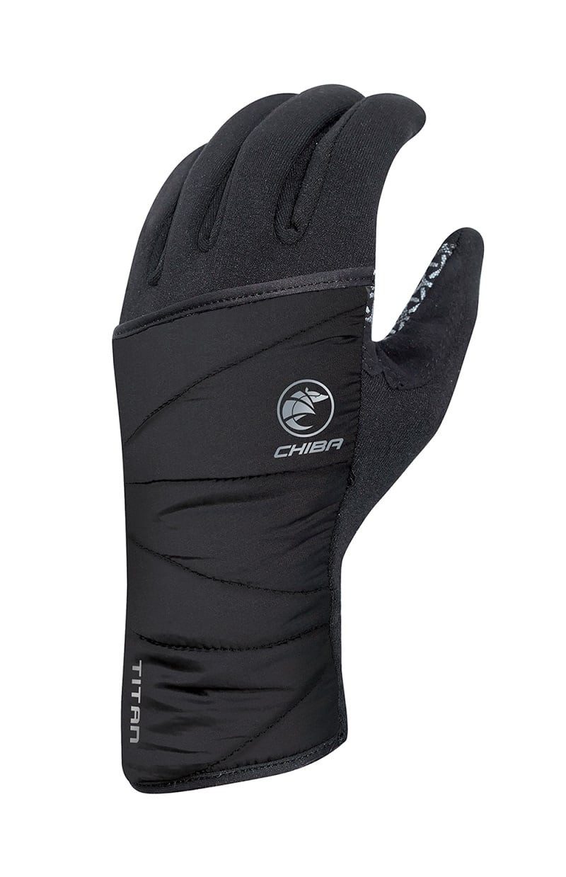 Chiba Fahrradhandschuhe Polarfleece Titan schwarz