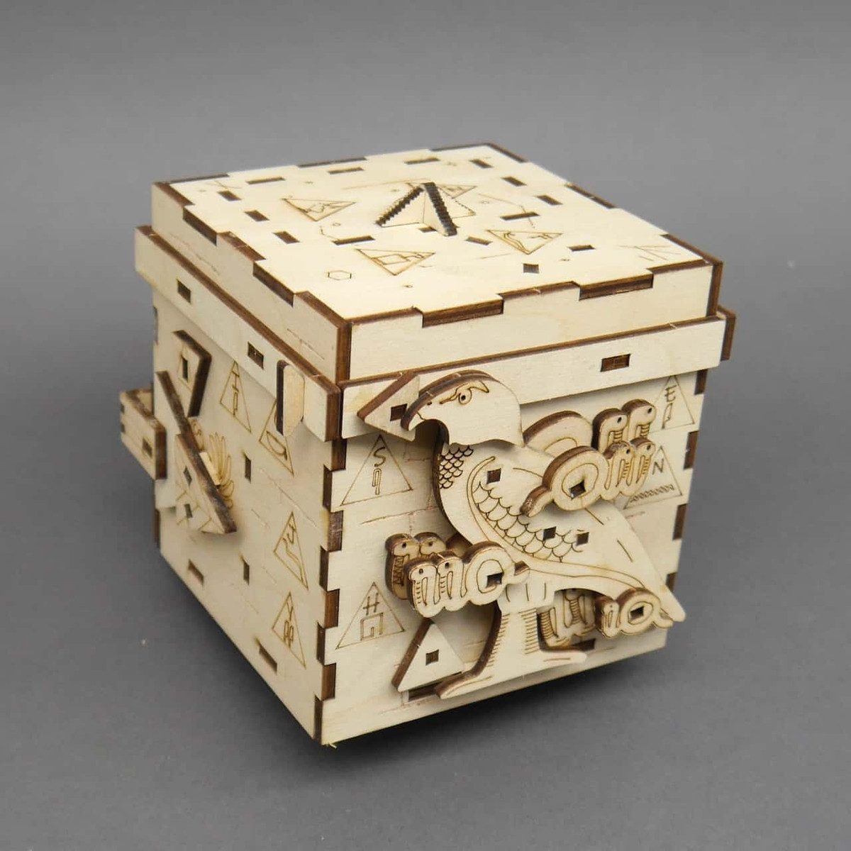 ROMBOL Denkspiele Spiel PHARAOHS SECRET - hochwertige 3D Puzzle Box, Knobelspiel, Holzspiel