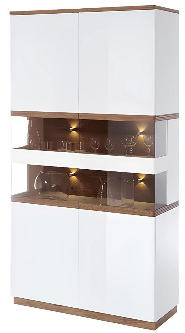 Xlmoebel Vitrine Moderne Vitrine in Weiß mit elegantem Design und Stauraum (1-St., Vitrine) Hergestellt in Europa