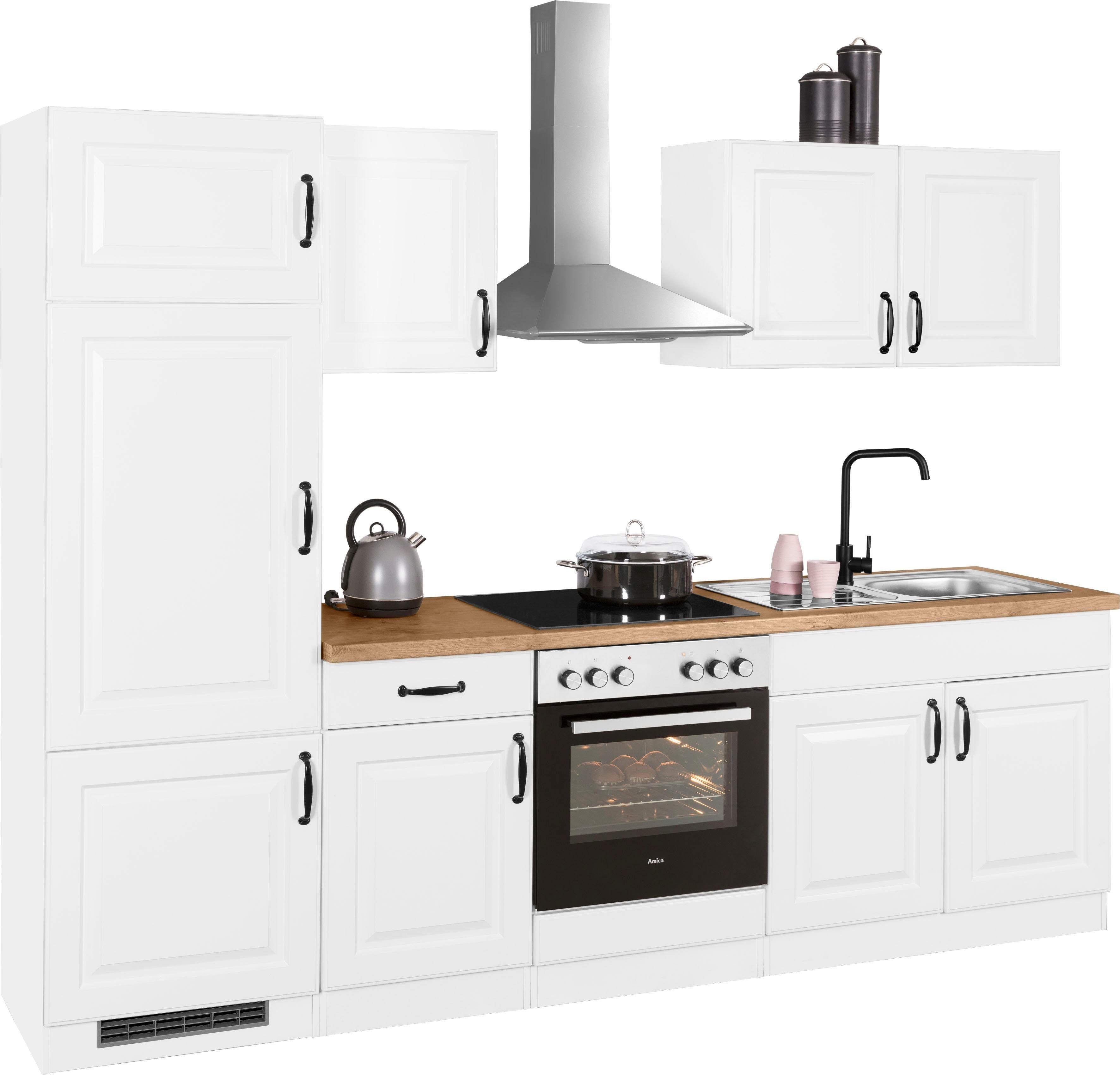 wiho Küchen Küchenzeile 270 Breite Erla, mit E-Geräten, cm