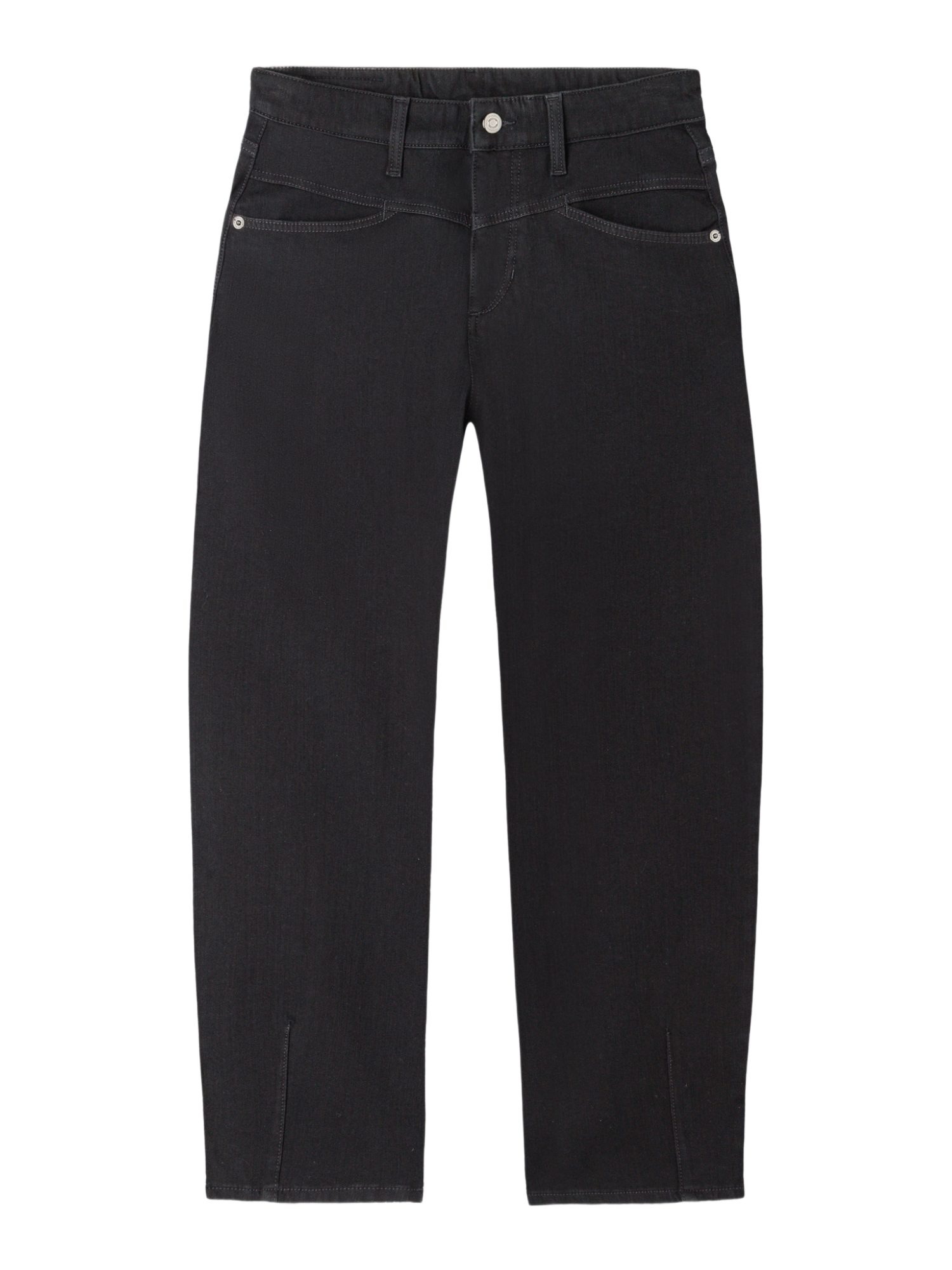 Cambio Stretch-Hose schwarz,Casual,Baumwolle,Washed,Barrel Fit,Mittel