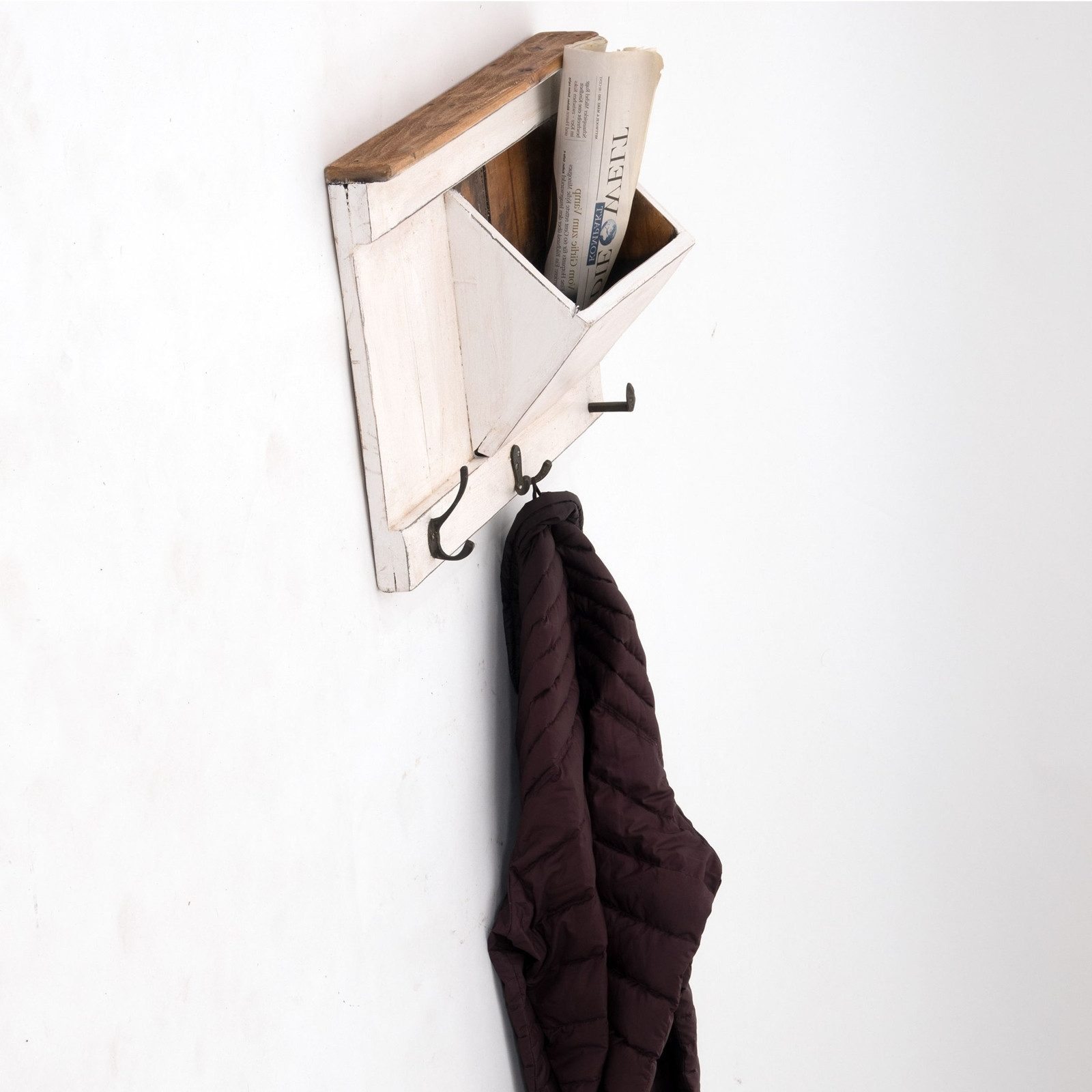 DESIGN DELIGHTS Schlüsselkasten SCHLÜSSELBRETT "NATURA 50", 50x35x13cm (BxHxT), Staufach, Garderobe