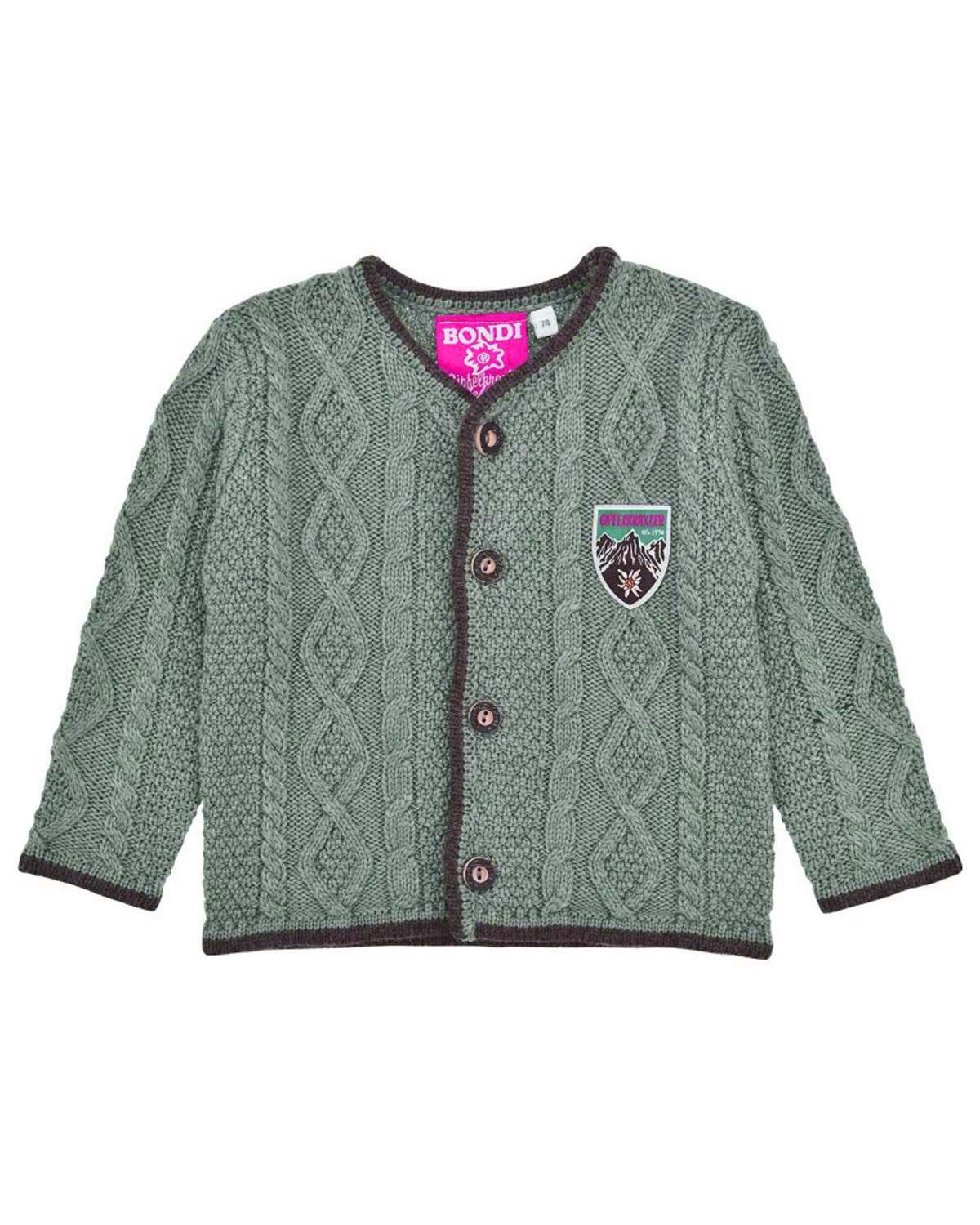 BONDI Trachtenjacke Baby Jungen Strickjacke 91785, Kiwi