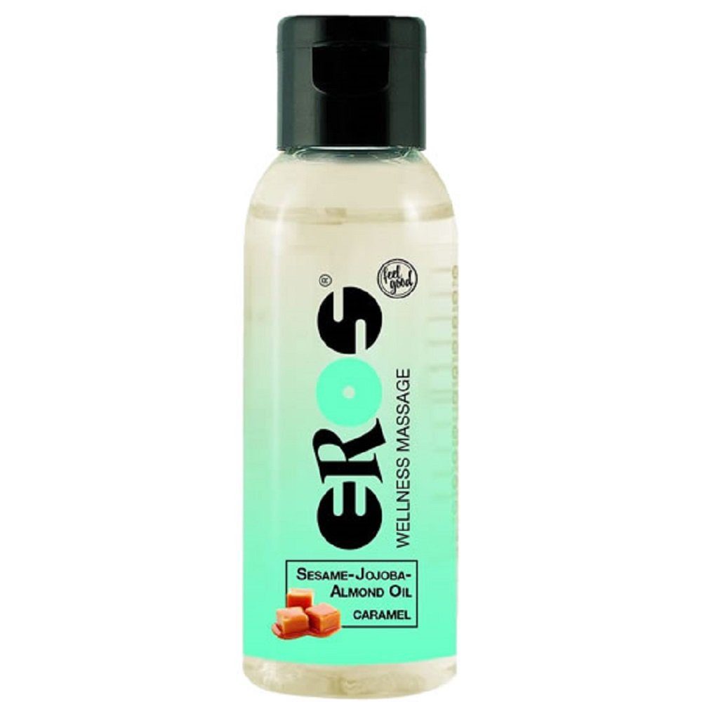 Eros Gleit- & Massageöl Caramel Wellness Massage Oil, Flasche mit 50ml, hochwertiges Massage-Öl mit Karamell-Duft