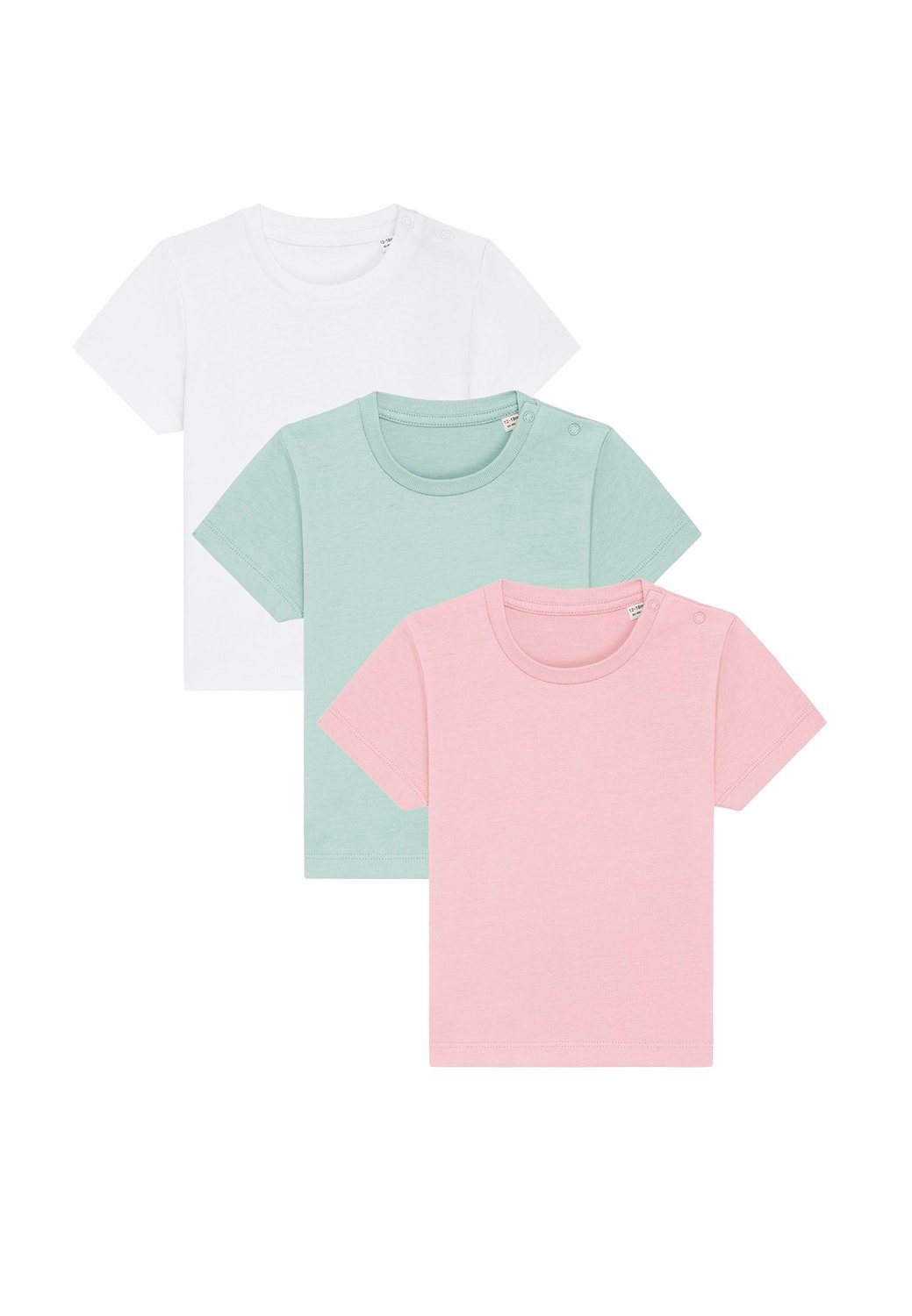 Hilltop T-Shirt 3er Set T-Shirt mit Druckknöpfe für Baby und Kleinkind