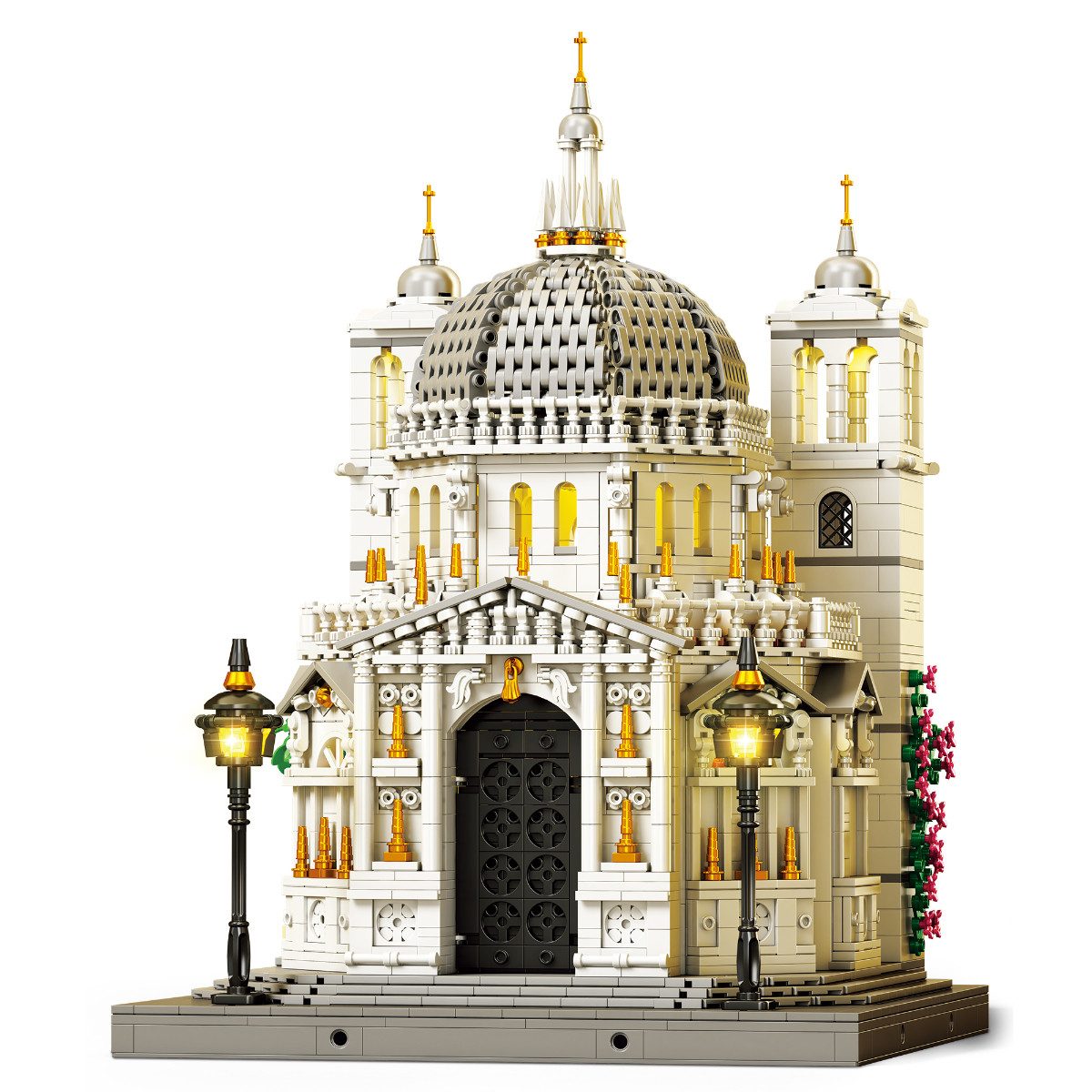 Reobrix 55014 Spielbausteine, (Klemmbaustein-Set, 4270 St., 4270-teiliges Architekturmodell), Monumentales Architekturmodell mit venezianischem Stil