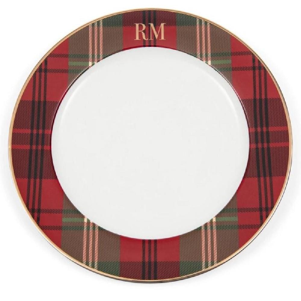 Rivièra Maison Frühstücksteller Kuchenteller Tartan Karomuster Dinner Plate (20,5cm)