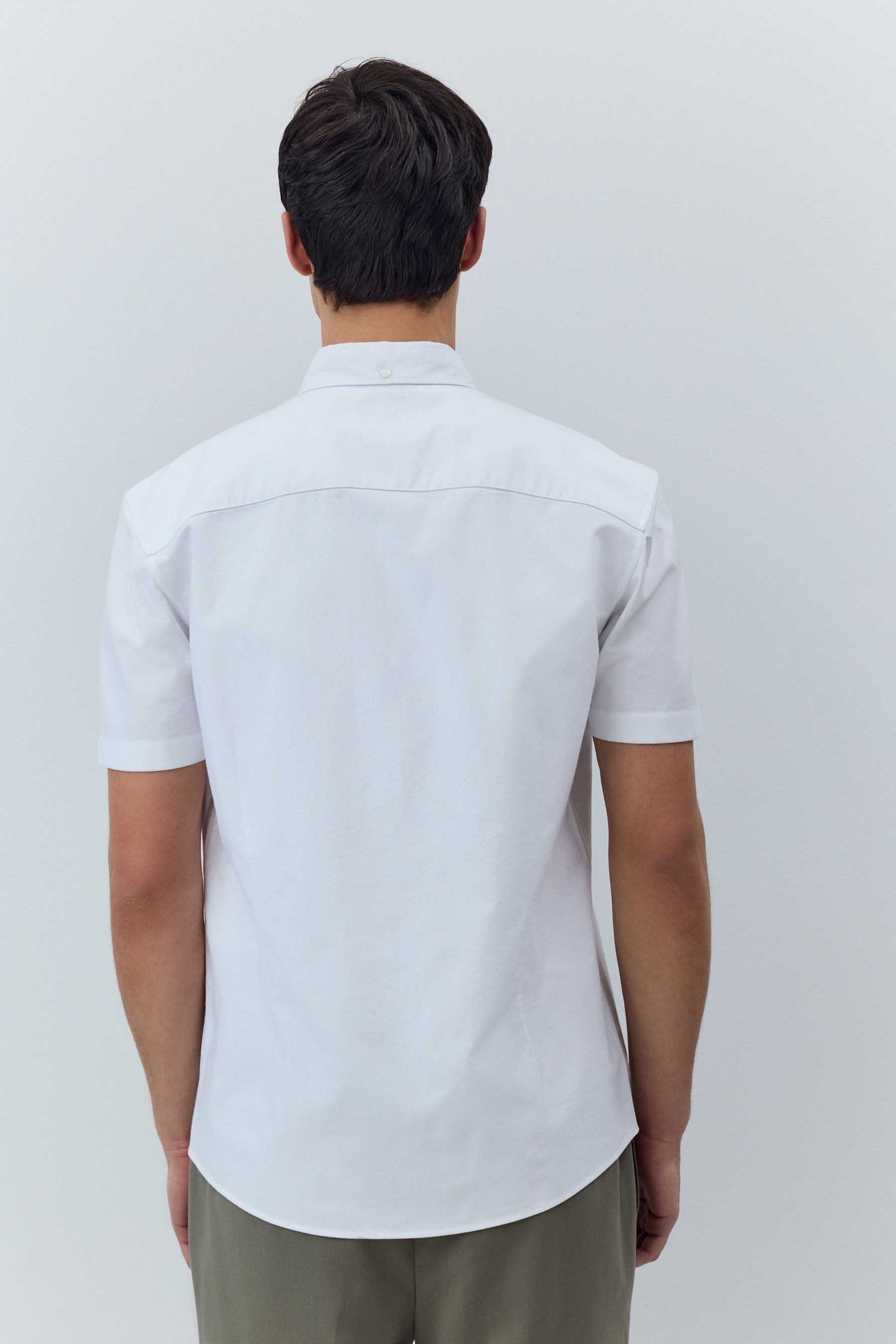 Next Kurzarmhemd Slim Fit Oxford-Kurzarmhemd au 100 % (1-tlg) günstig online kaufen