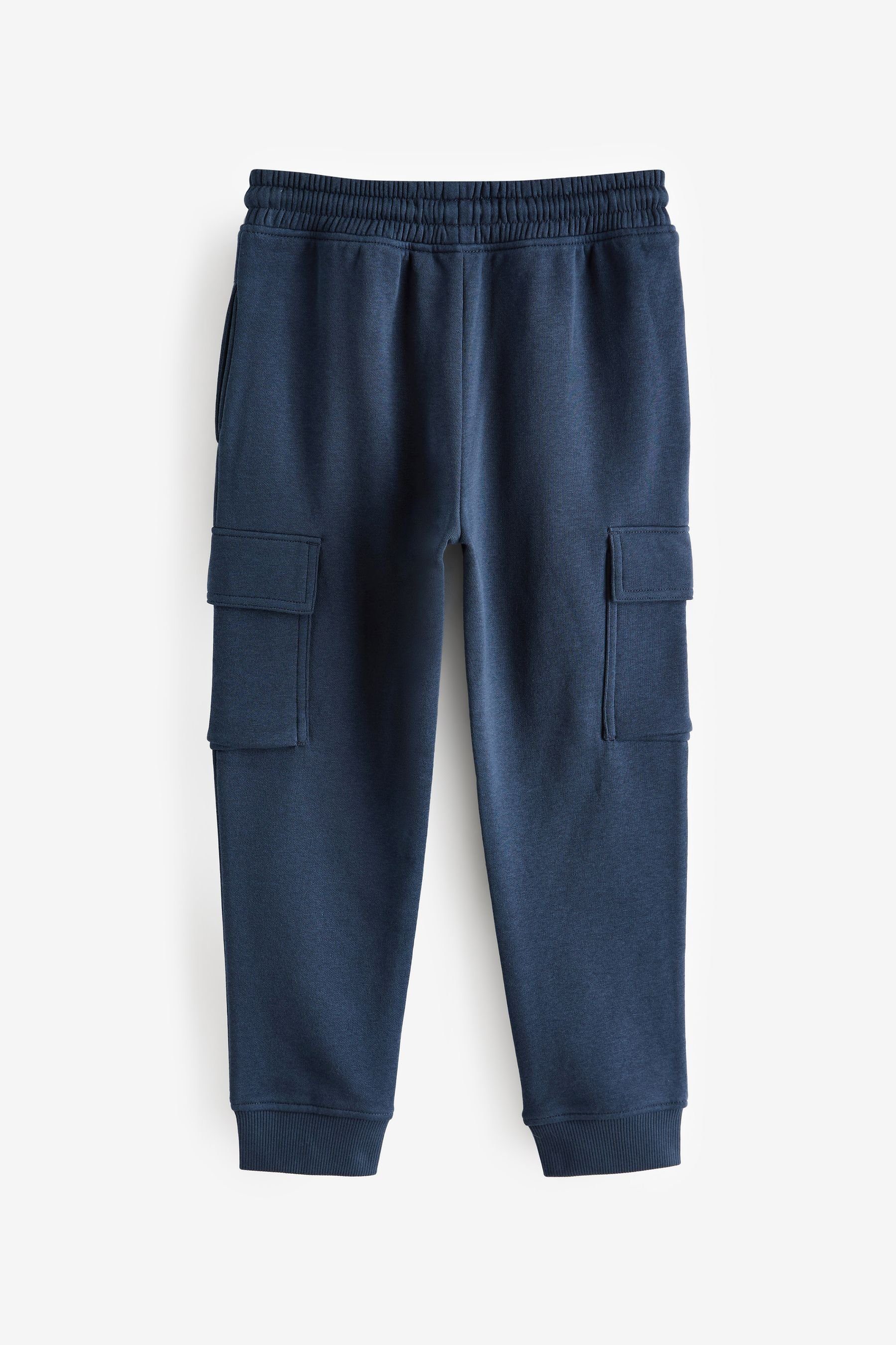 Next Blue (1-tlg) Cargohose Dark Cargo-Jogginghose - Baumwollanteil Jogginghose mit