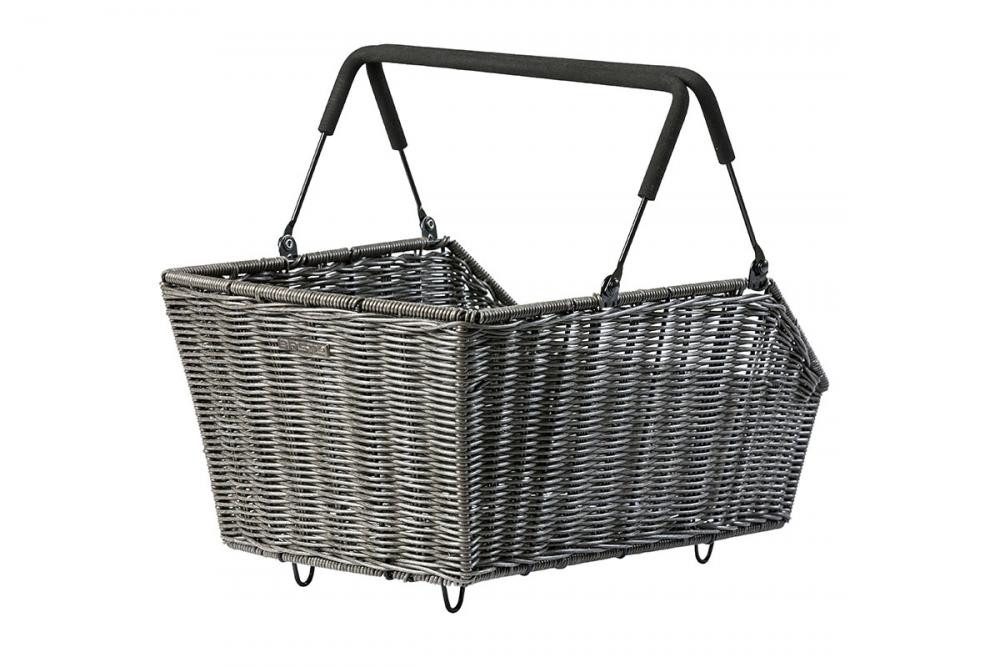 Basil Fahrradkorb Basil Cento Rattan Look MIK 2.0 Gepäckträgerkorb 22 L - wetterfestes K