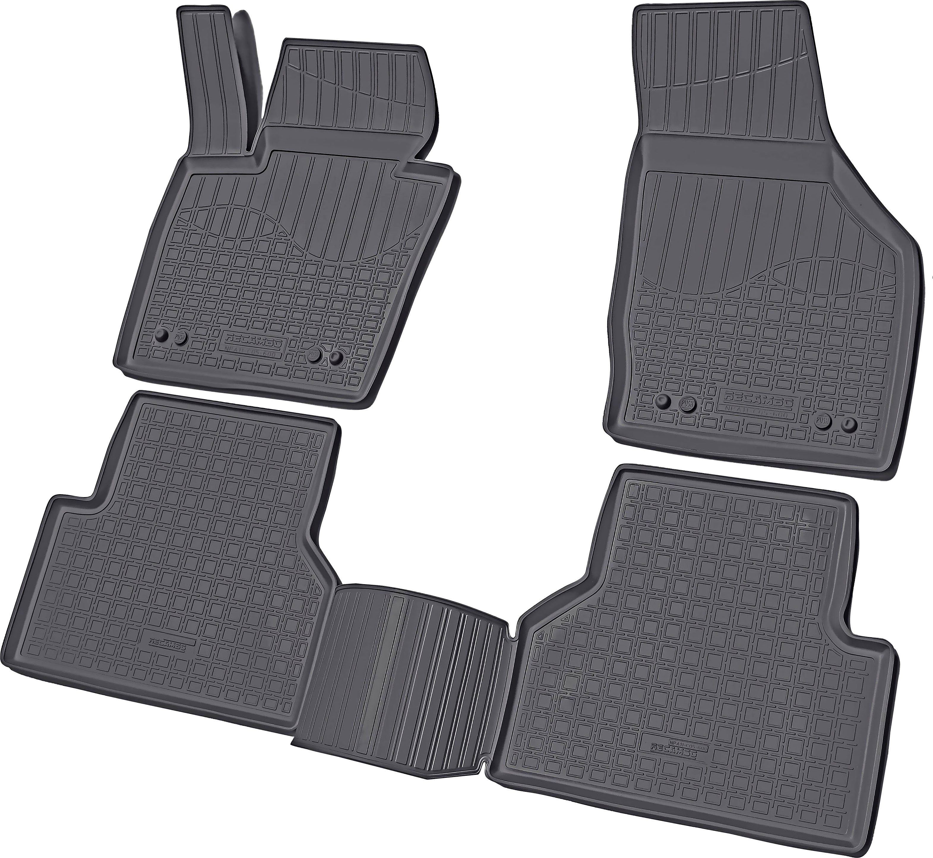 RECAMBO Passform-Fußmatten CustomComforts (4 St), für Audi Q3, Typ 8U 2011 - 2018, perfekte Passform | Automatten