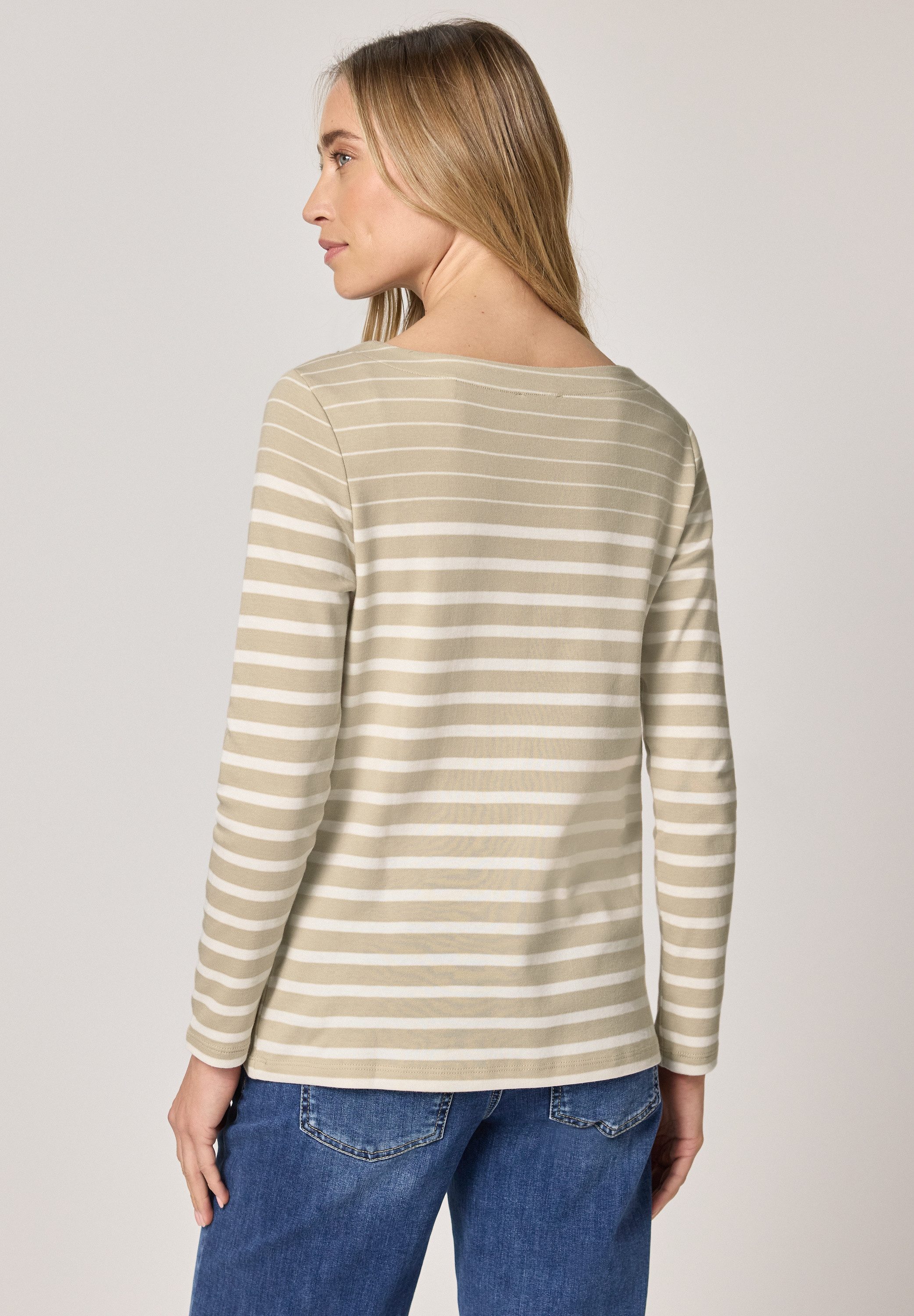 STREET ONE 3/4-Arm-Shirt aus reiner Baumwolle