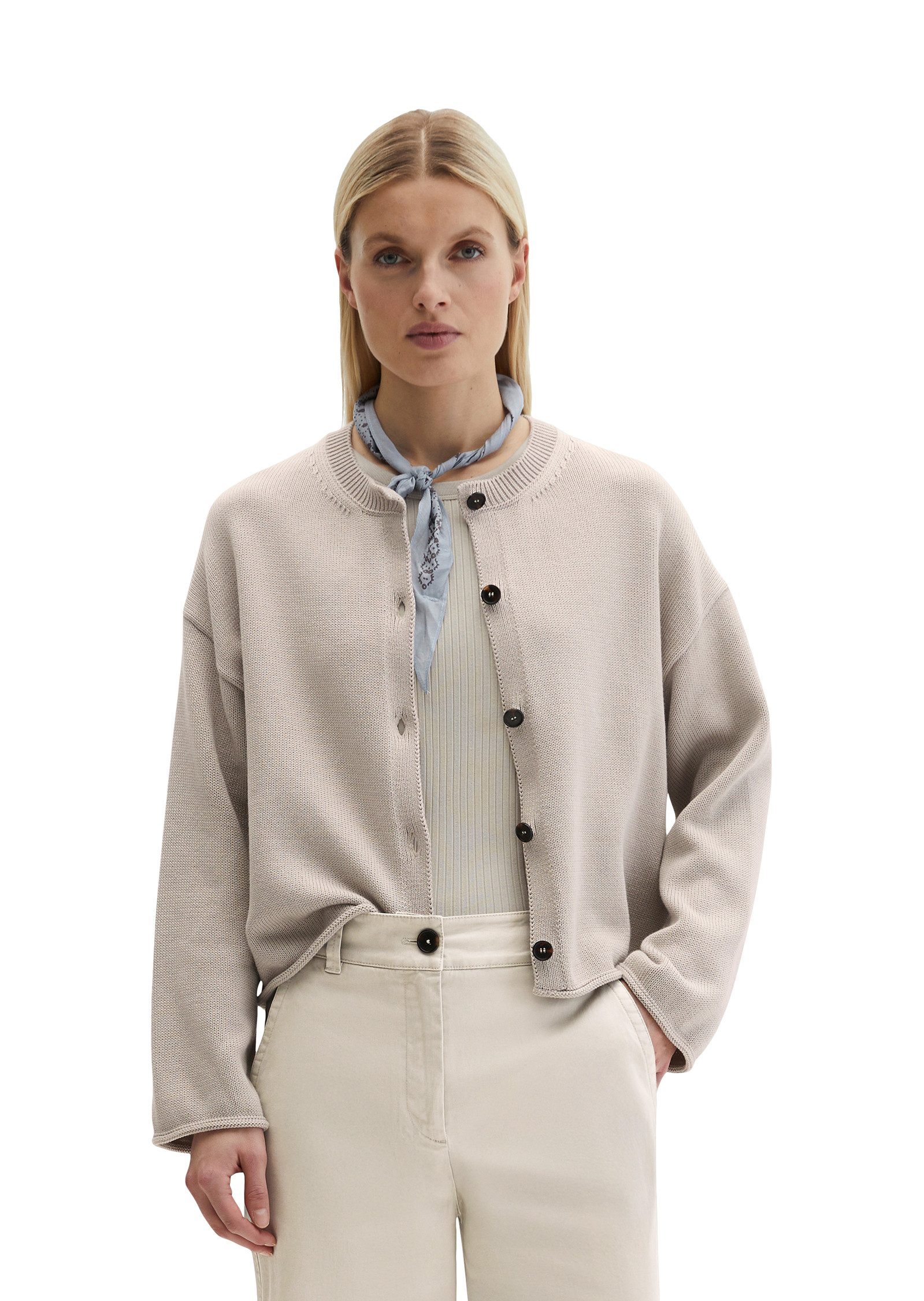 Marc O'Polo Strickjacke softe Qualität, Oversize, mit Rollsäumen günstig online kaufen