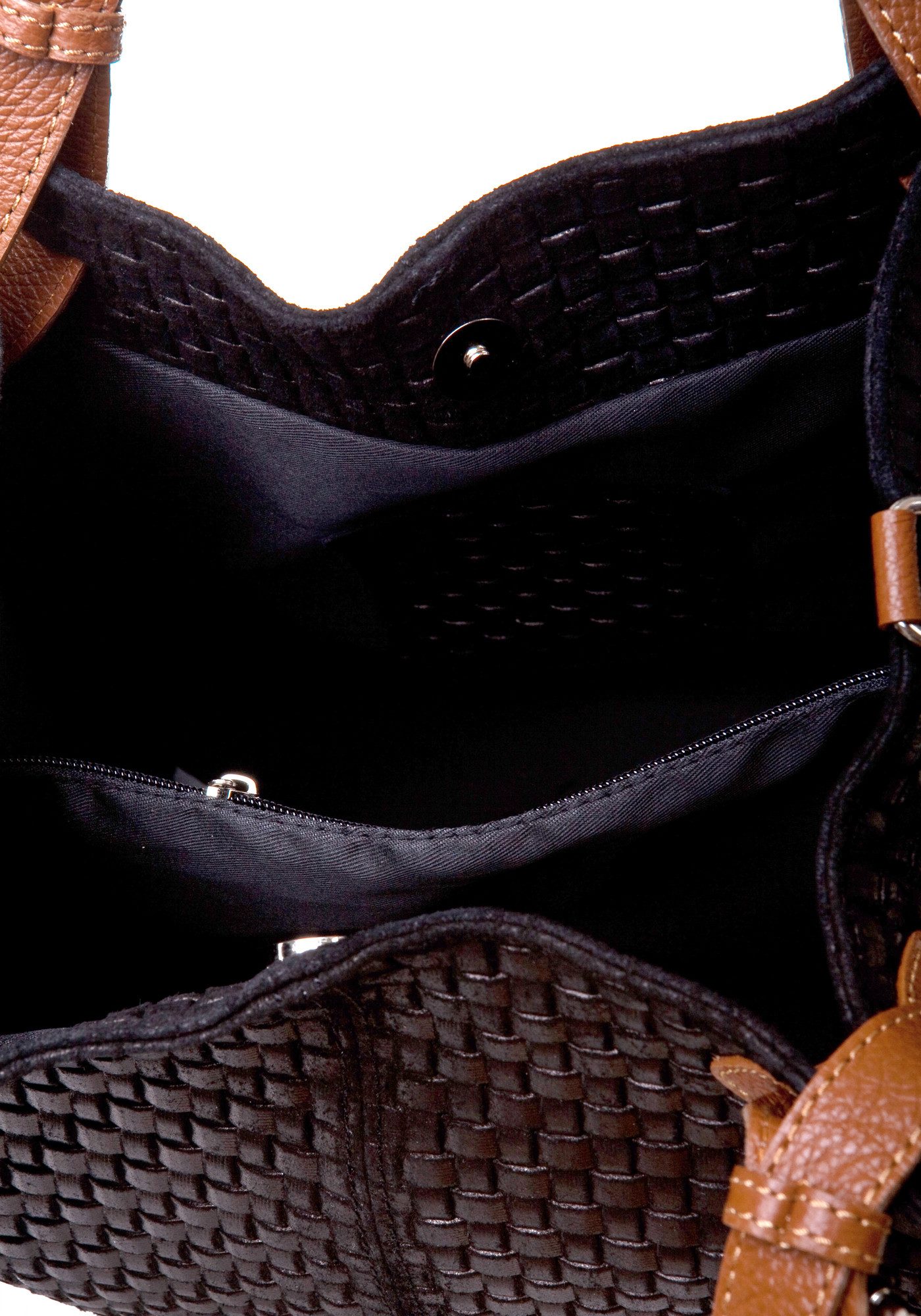 GALINI Handtasche Emma Damentasche Echtleder, Henkeltasche, Umhängetasche, geprägtes Wilderleder, echtes Leder